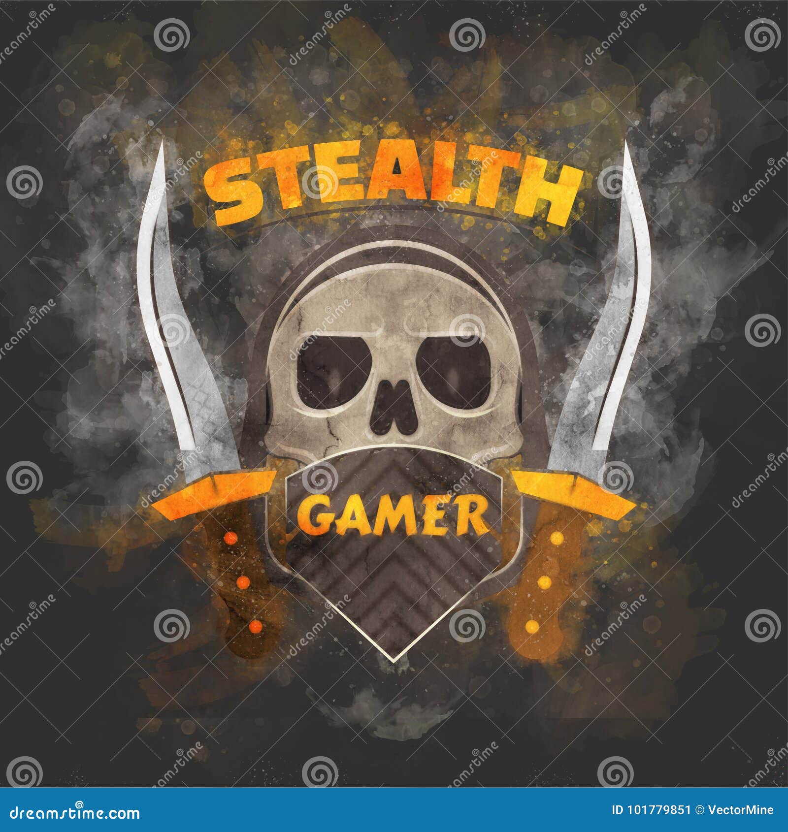 Stealth gamer stock illustration. Illustration of logotype - 101779851