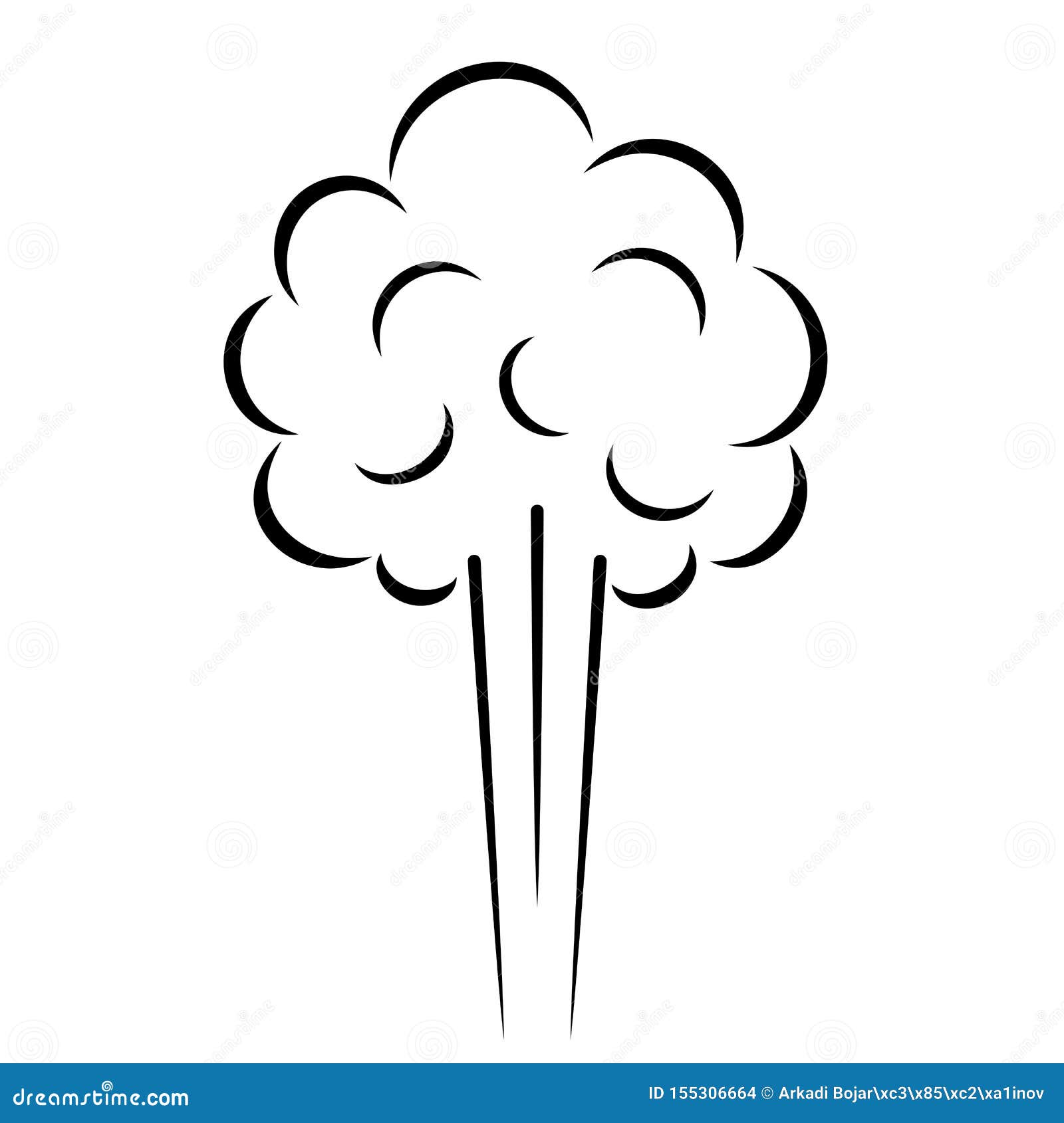 Steam Cloud Vector Icon Stock Vector Illustration Of Explosion