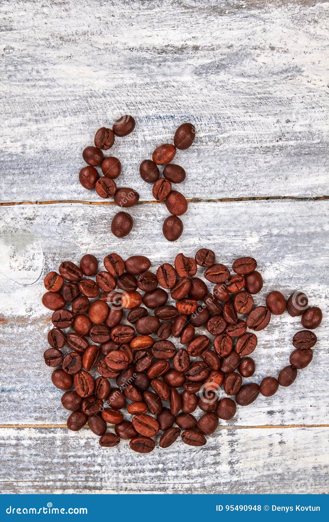 Steam from Coffee Beans, Cup. Stock Photo Image of dark, espresso