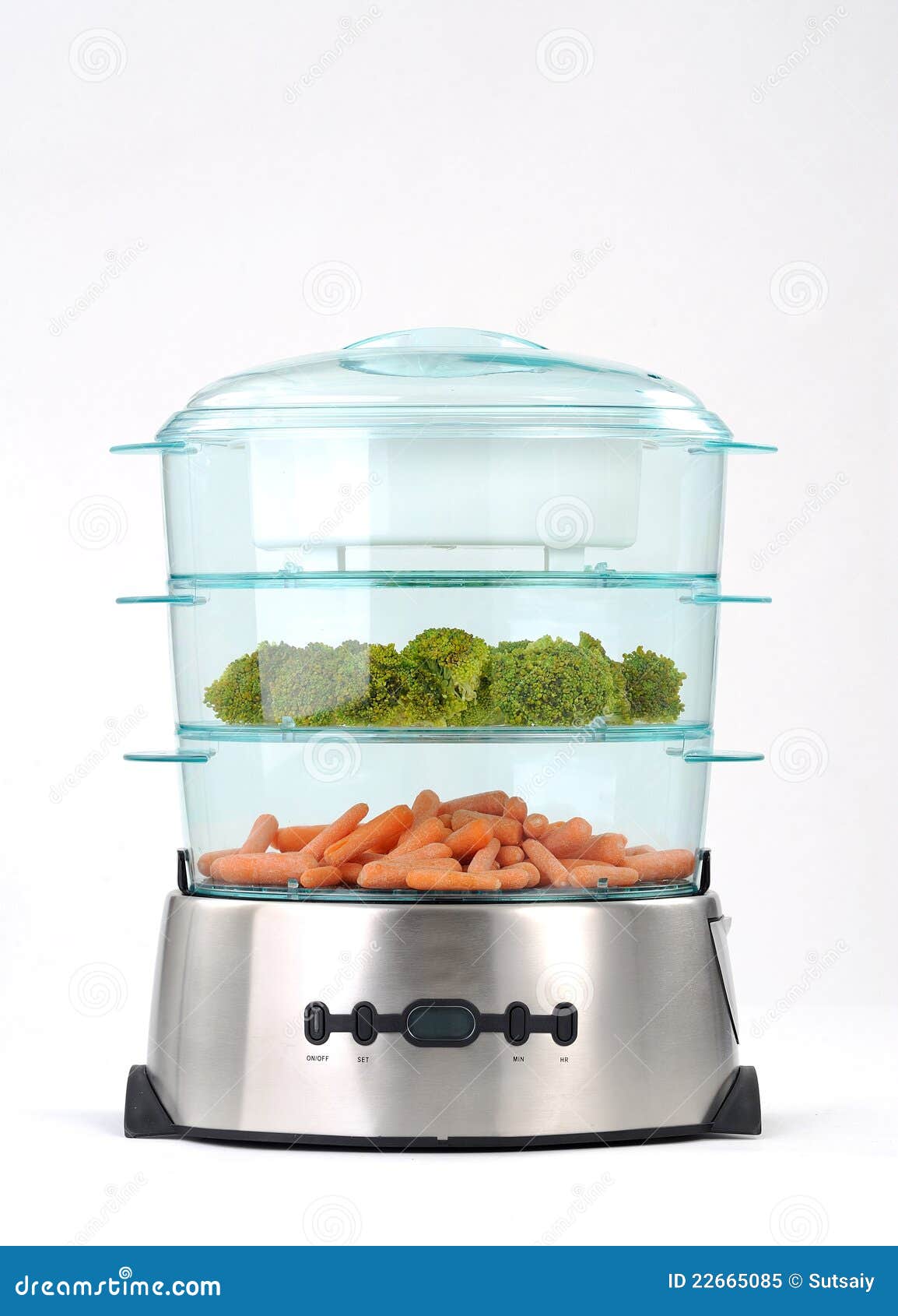 Steam Cooker with Vegetables Stock Image Image of cucumber