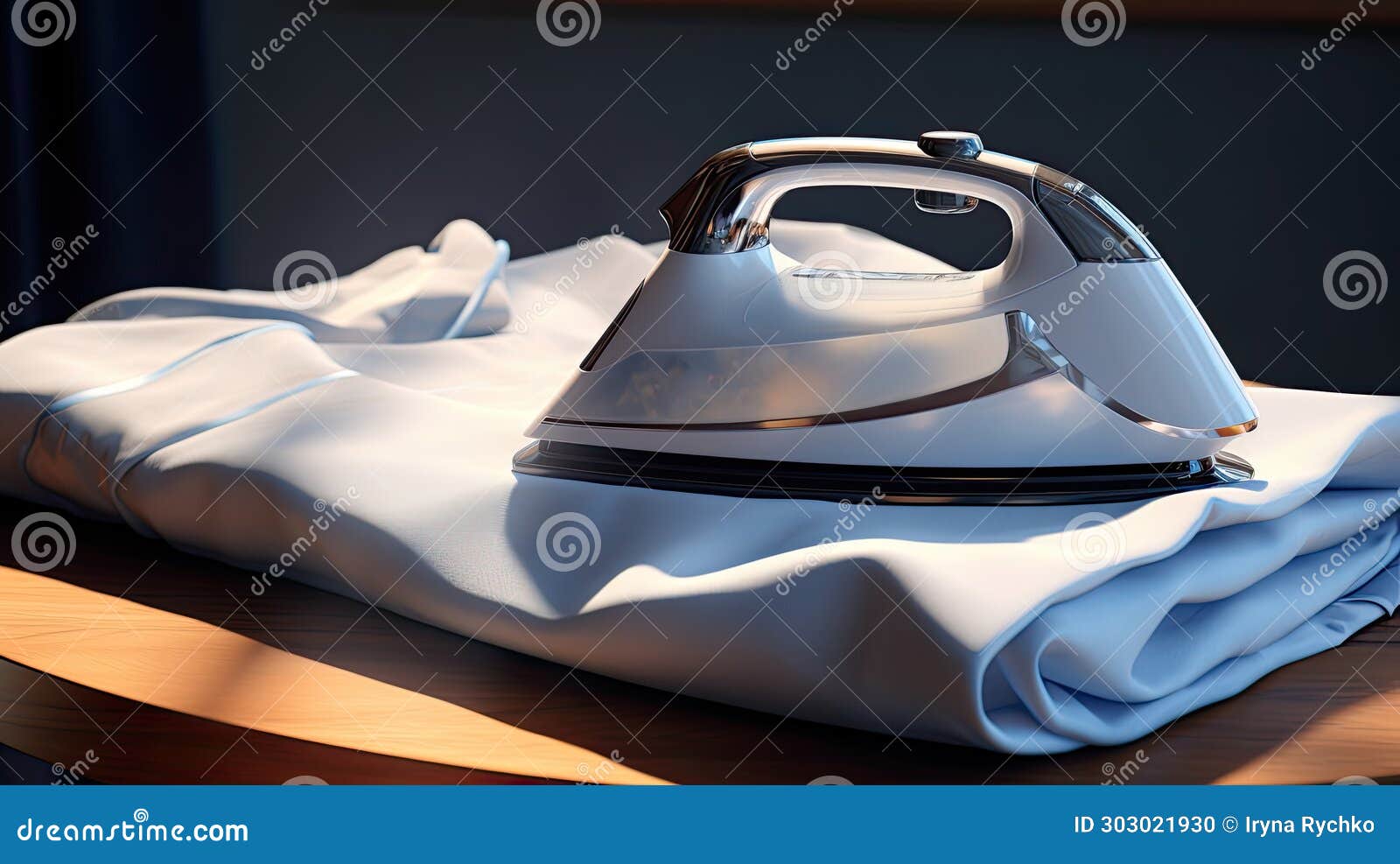 Steam Electric Iron on Board in Laundry Room Stock Photo Image of