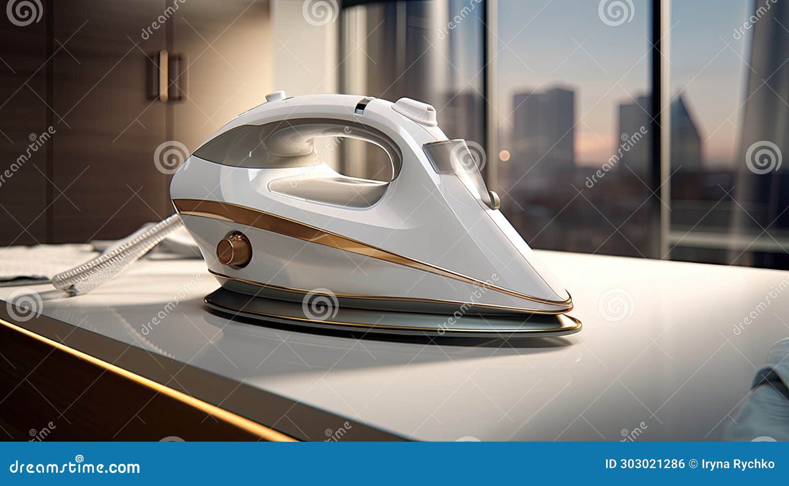 Steam Electric Iron on Board in Laundry Room Stock Photo Image of