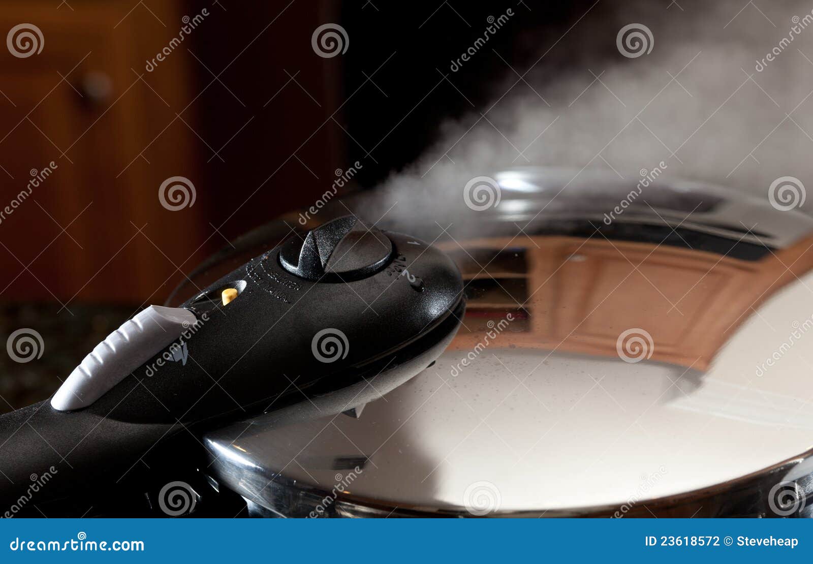 steam escaping from new pressure cooker pot