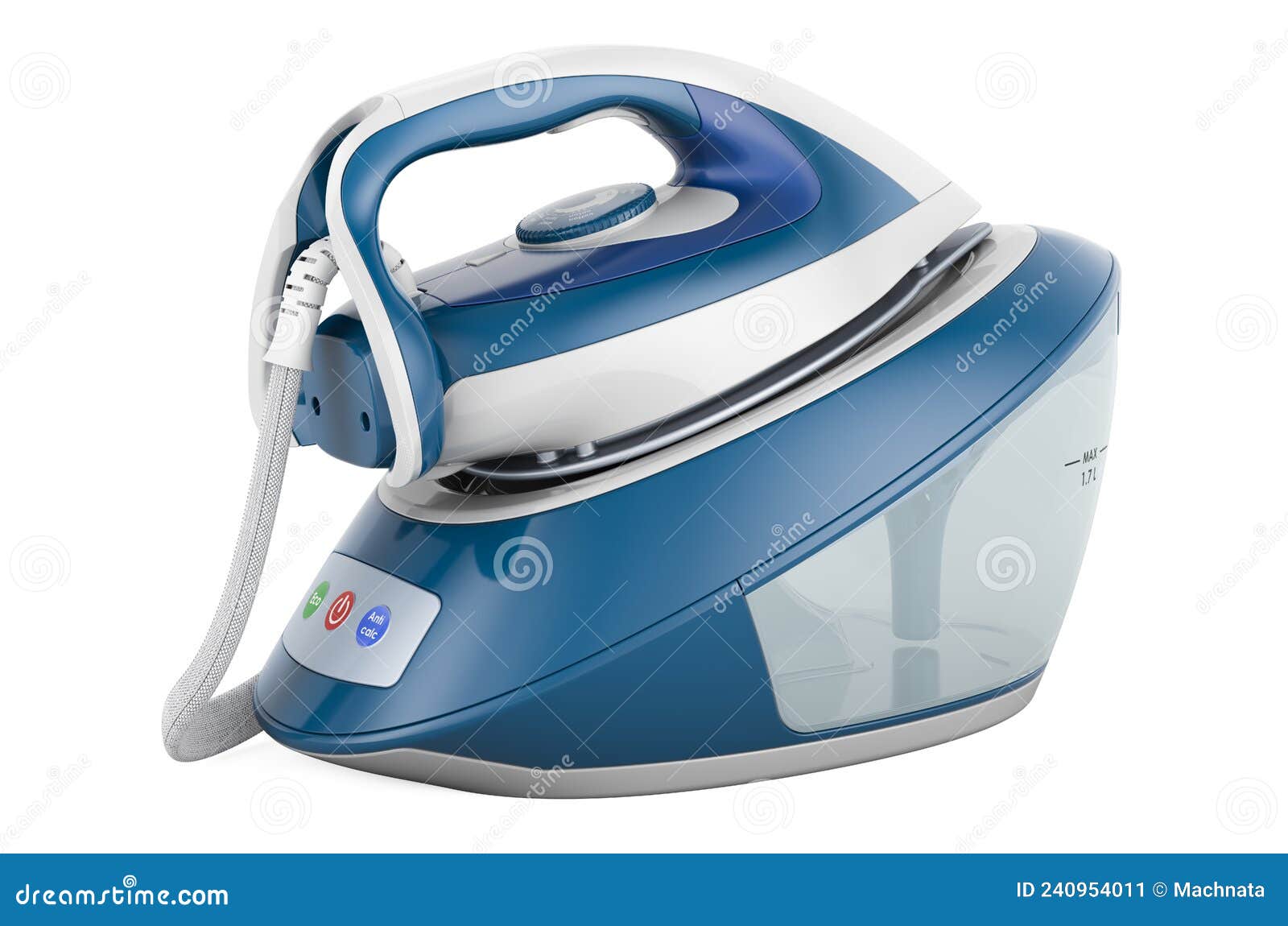 Steam Generator Iron, Steam Station Iron. 3D Rendering Stock