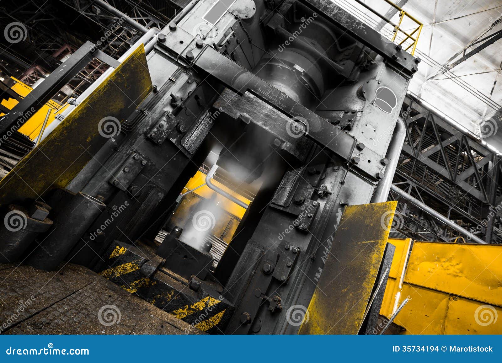 Steam hammer stock photo. Image of milling, manufacturing 35734194