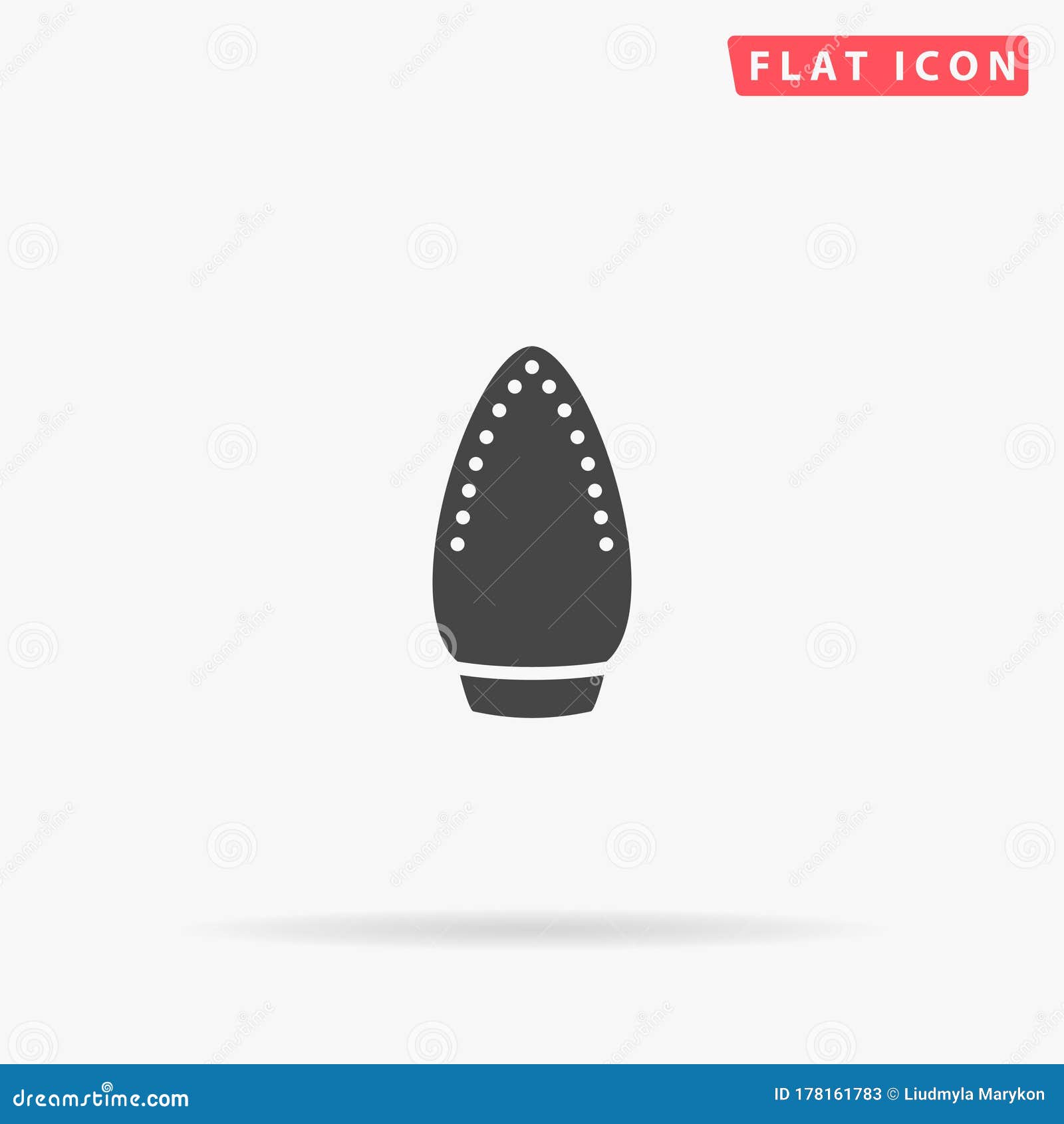 steam iron flat  icon