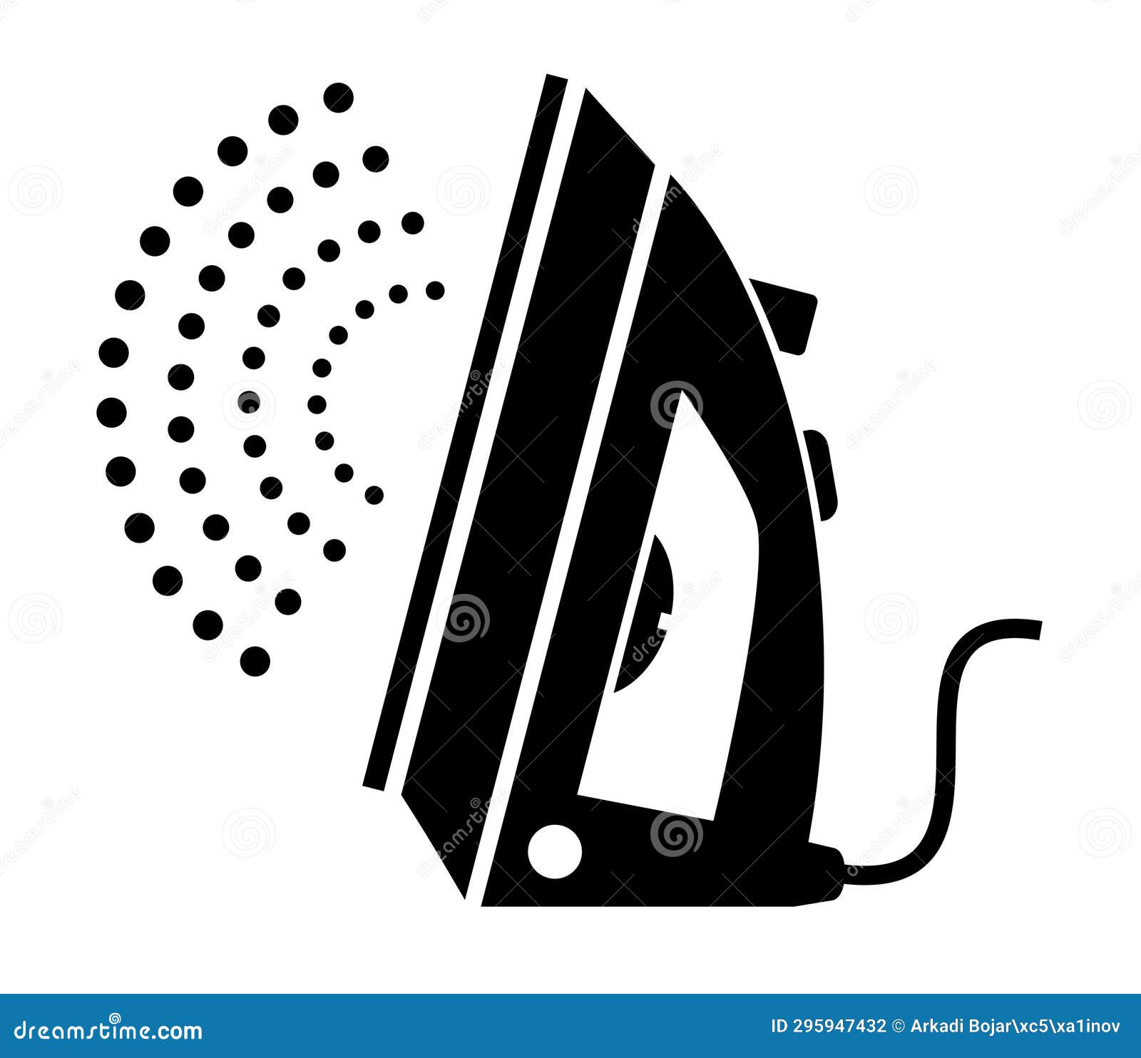 Steam Iron For Home Clothes Vector Cartoon Icon.Cartoon Illustration Of