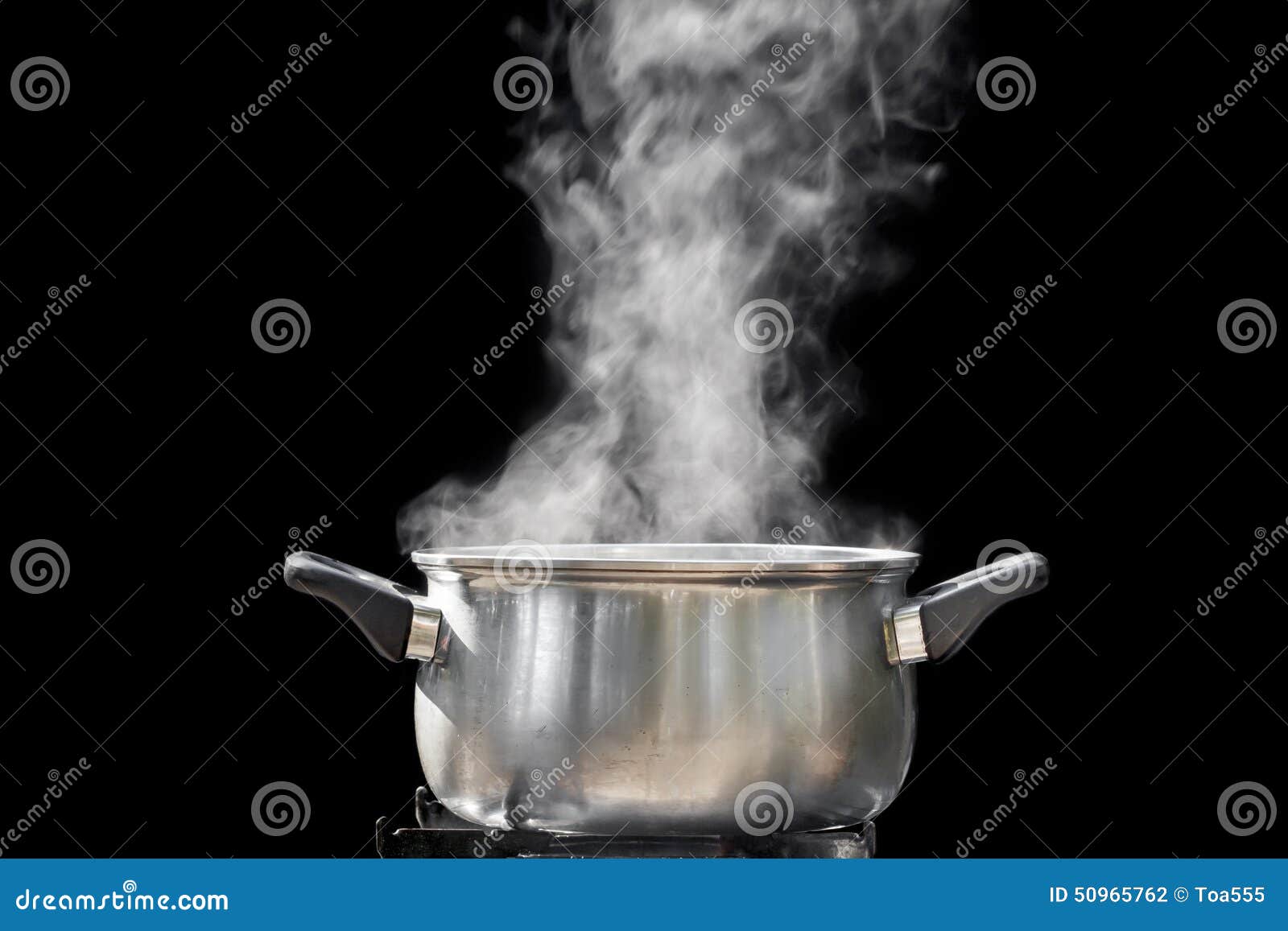 steam over cooking pot