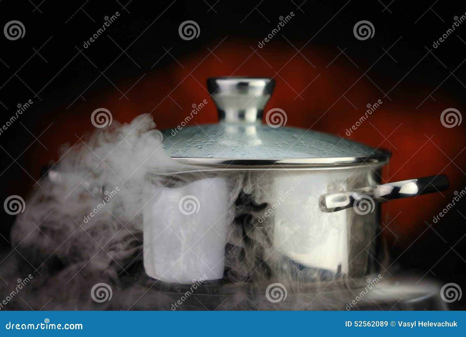 Steam over cooking pot stock image. Image of pressure 52562089