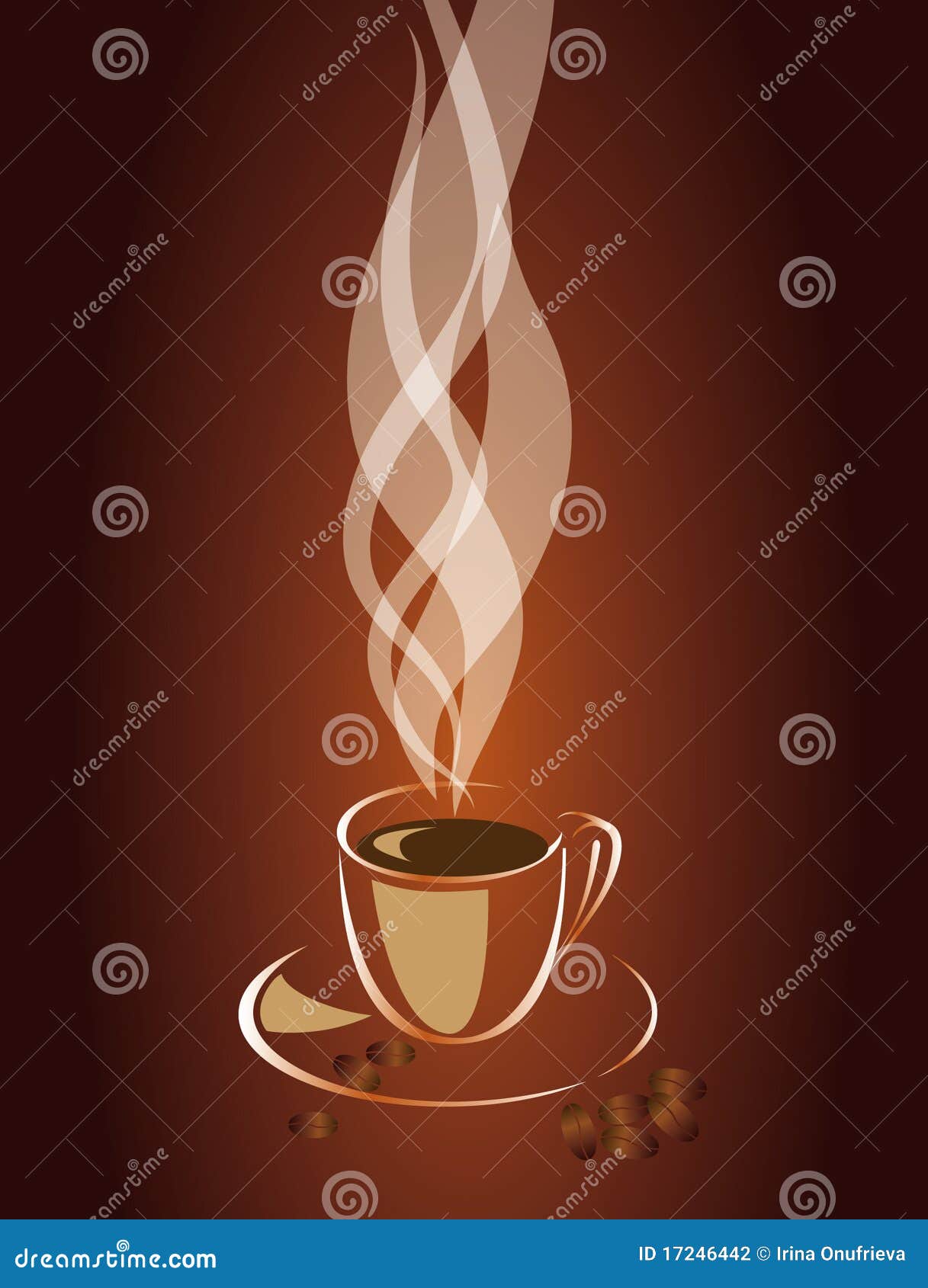 Download Steam Over A Cup Of Coffee. Vector EPS10 Stock Vector - Illustration of mocha, element: 17246442