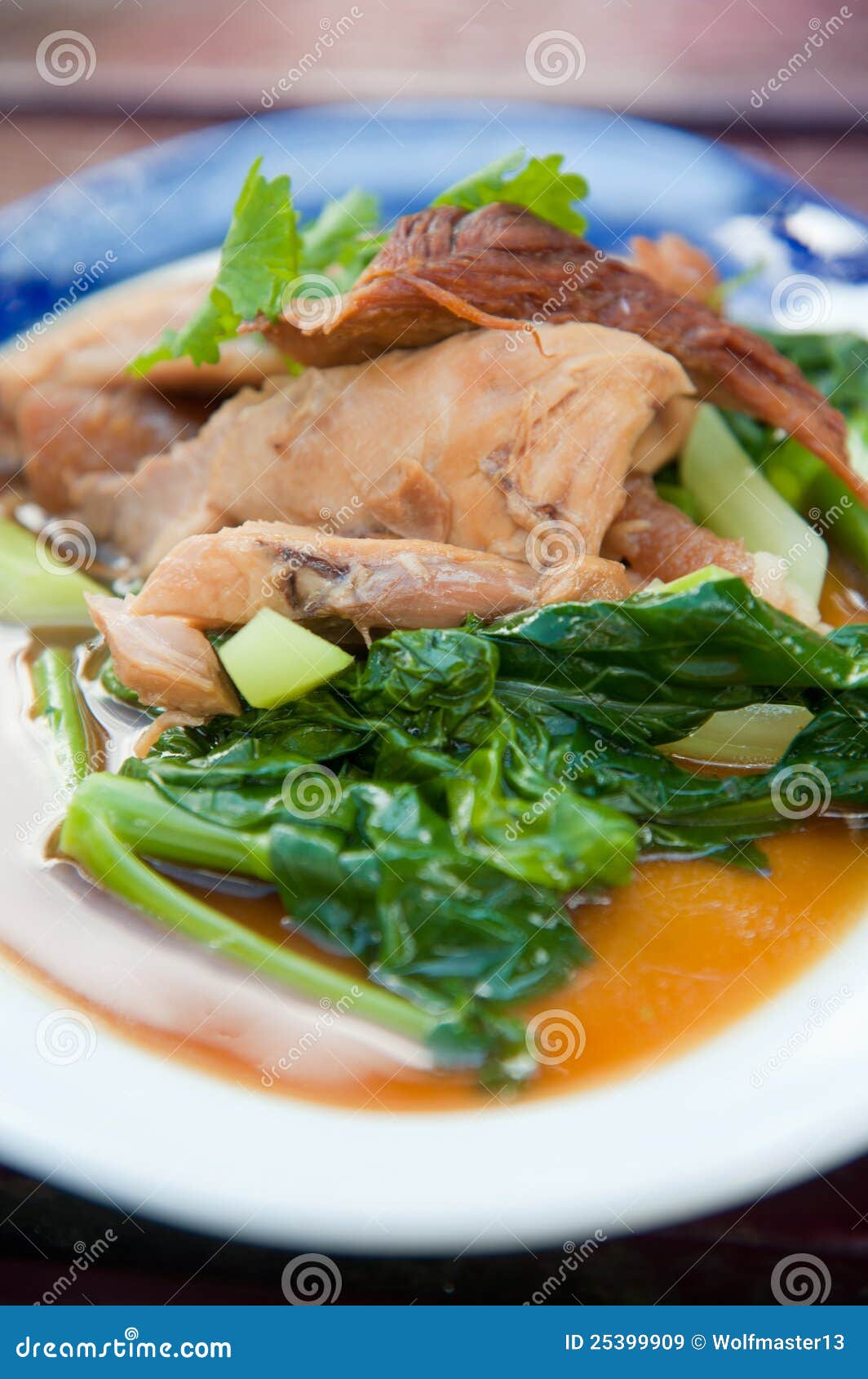 Steam Pork Leg with Gravy and Vegetable Stock Image Image of bone, asia 25399909