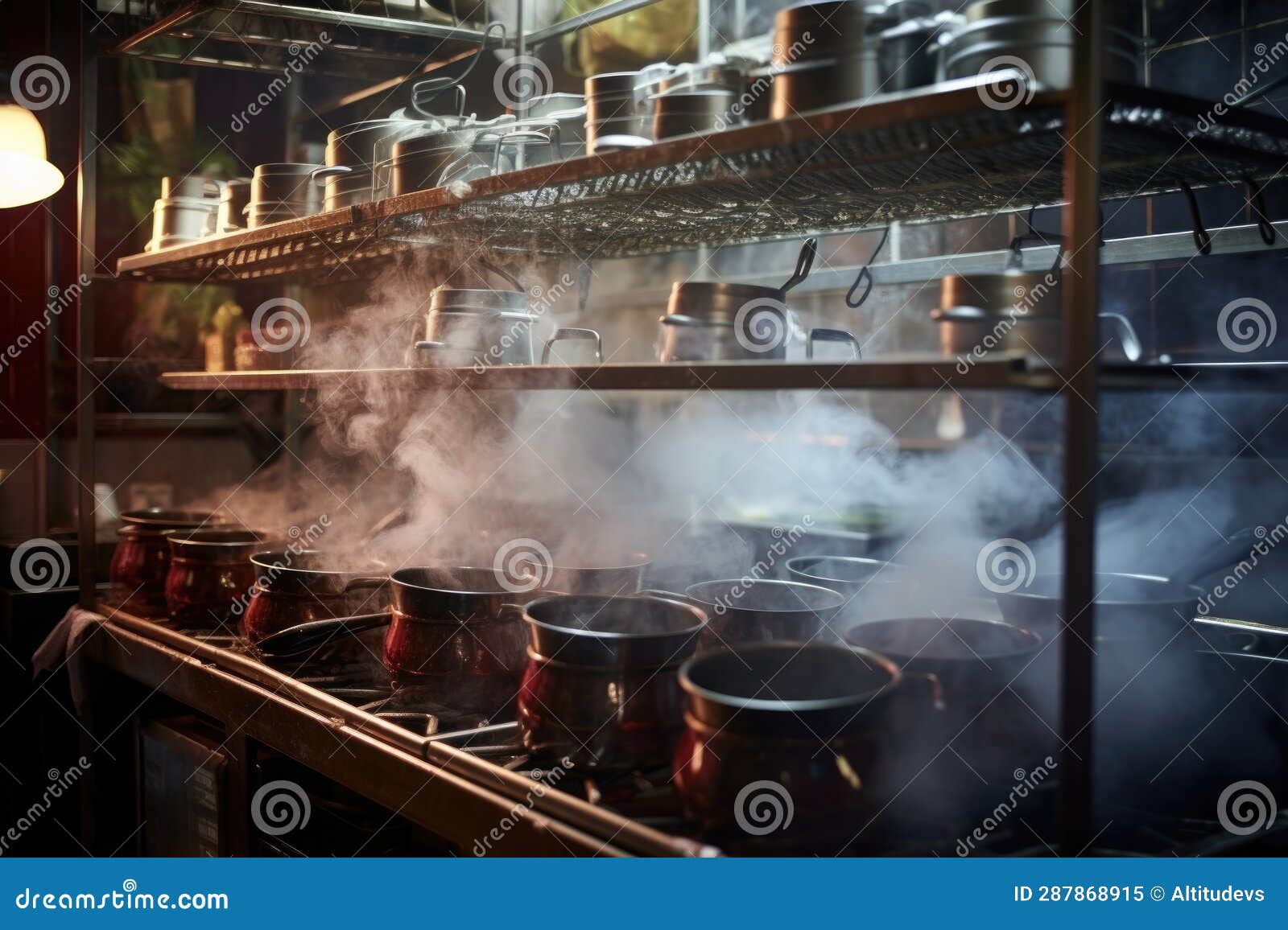 Steam Rising from Hot, Clean Dishes on Rack Stock Image Image of