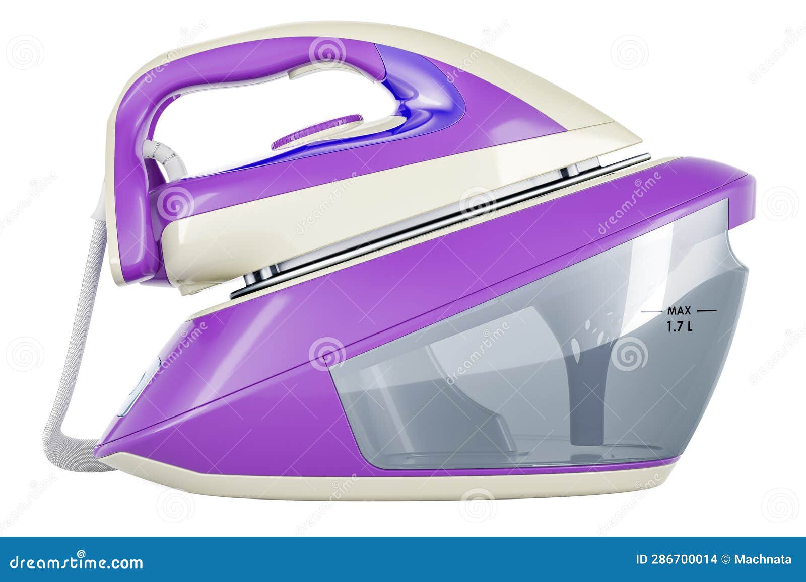 Steam Station Iron. Steam Generator Iron, 3D Rendering Stock
