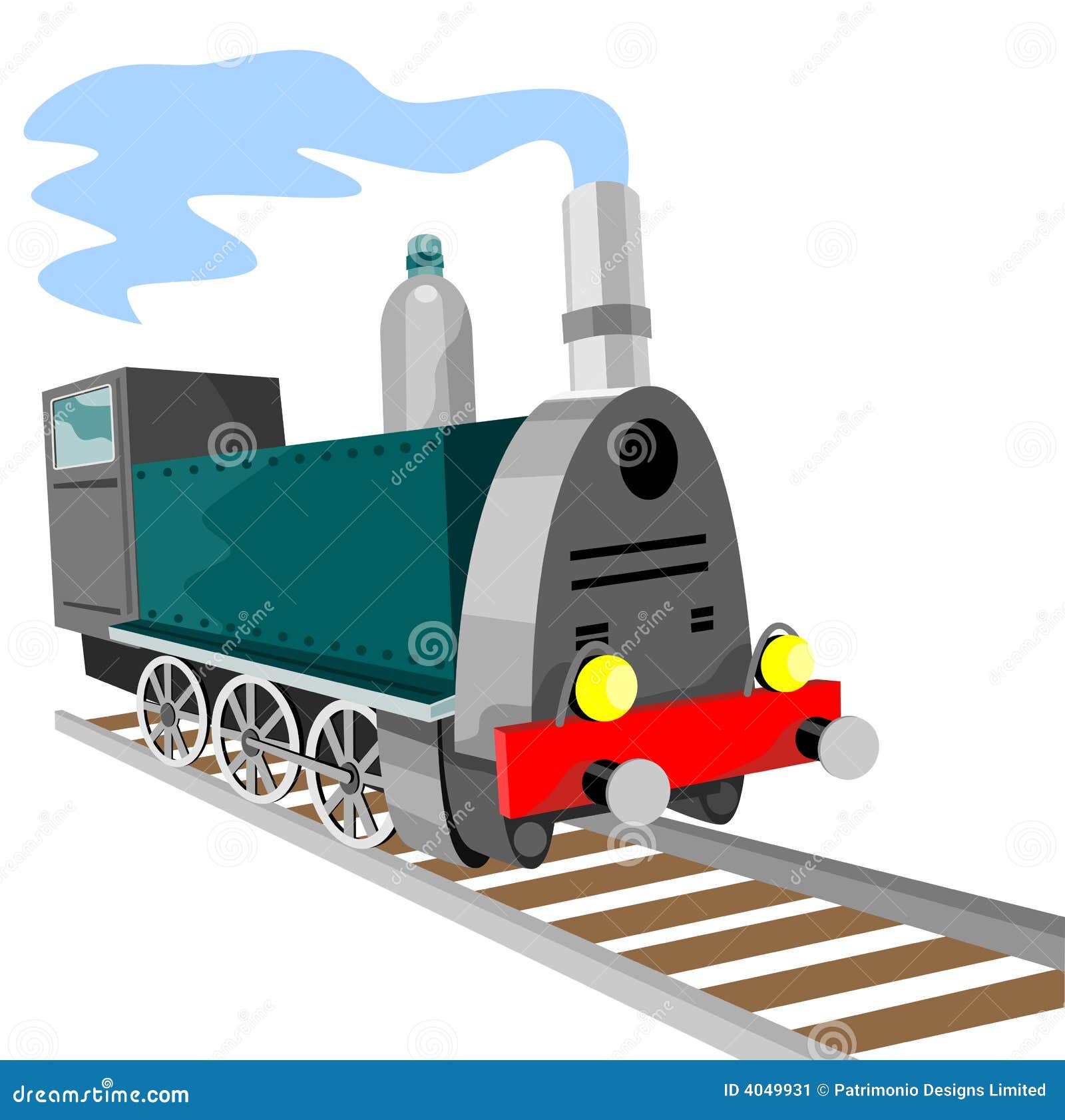 Steam train stock vector. Illustration of locomotive, vector - 4049931