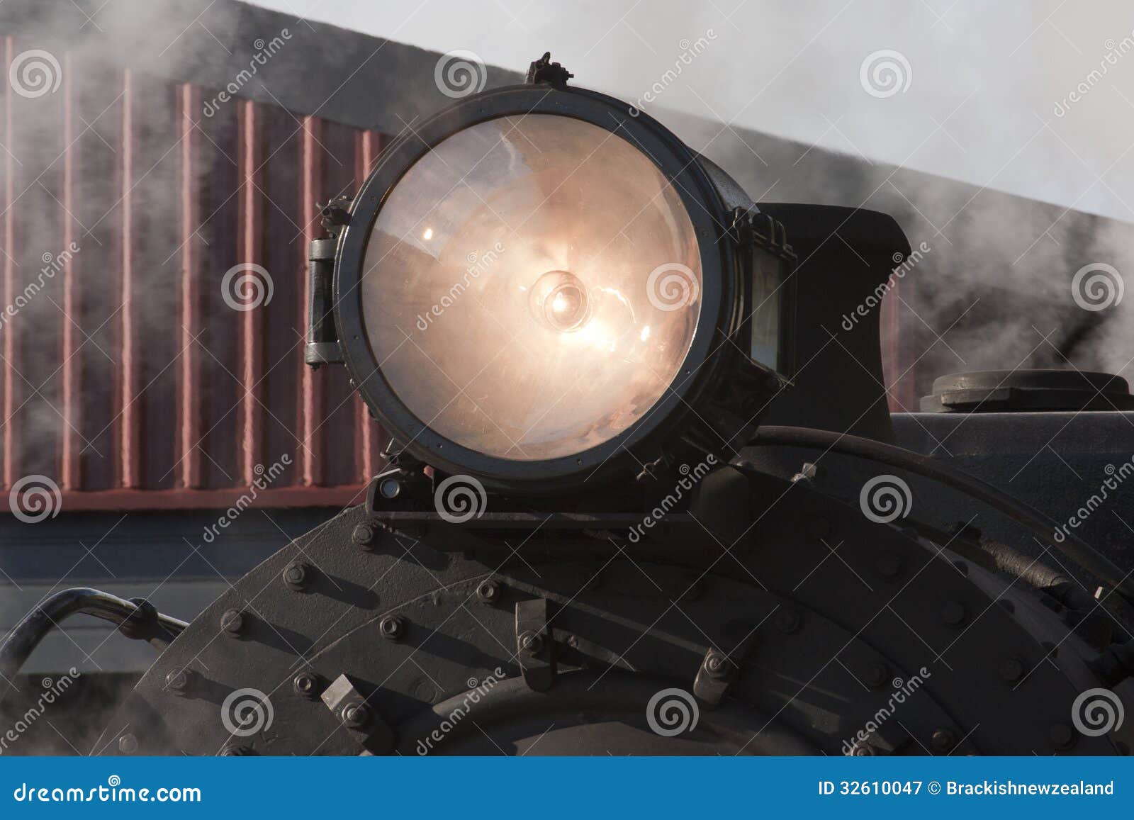 Steam Train Headlight stock image. Image of industrial 32610047