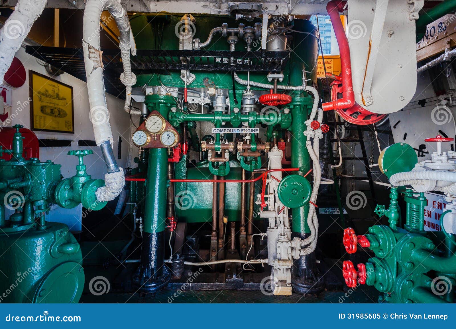 Steam Tug Vessel Engine Room Editorial Image - Image: 31985605
