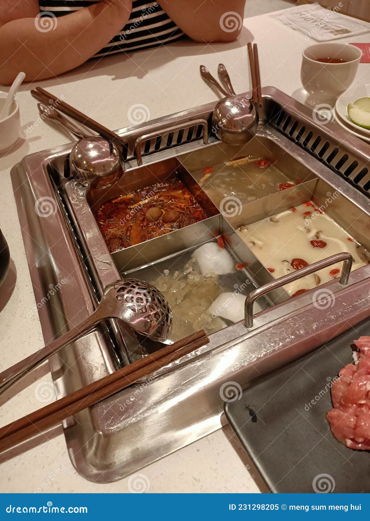 Steamboat with 4 Soup Base. Stock Image Image of cake, cuisine 231298205