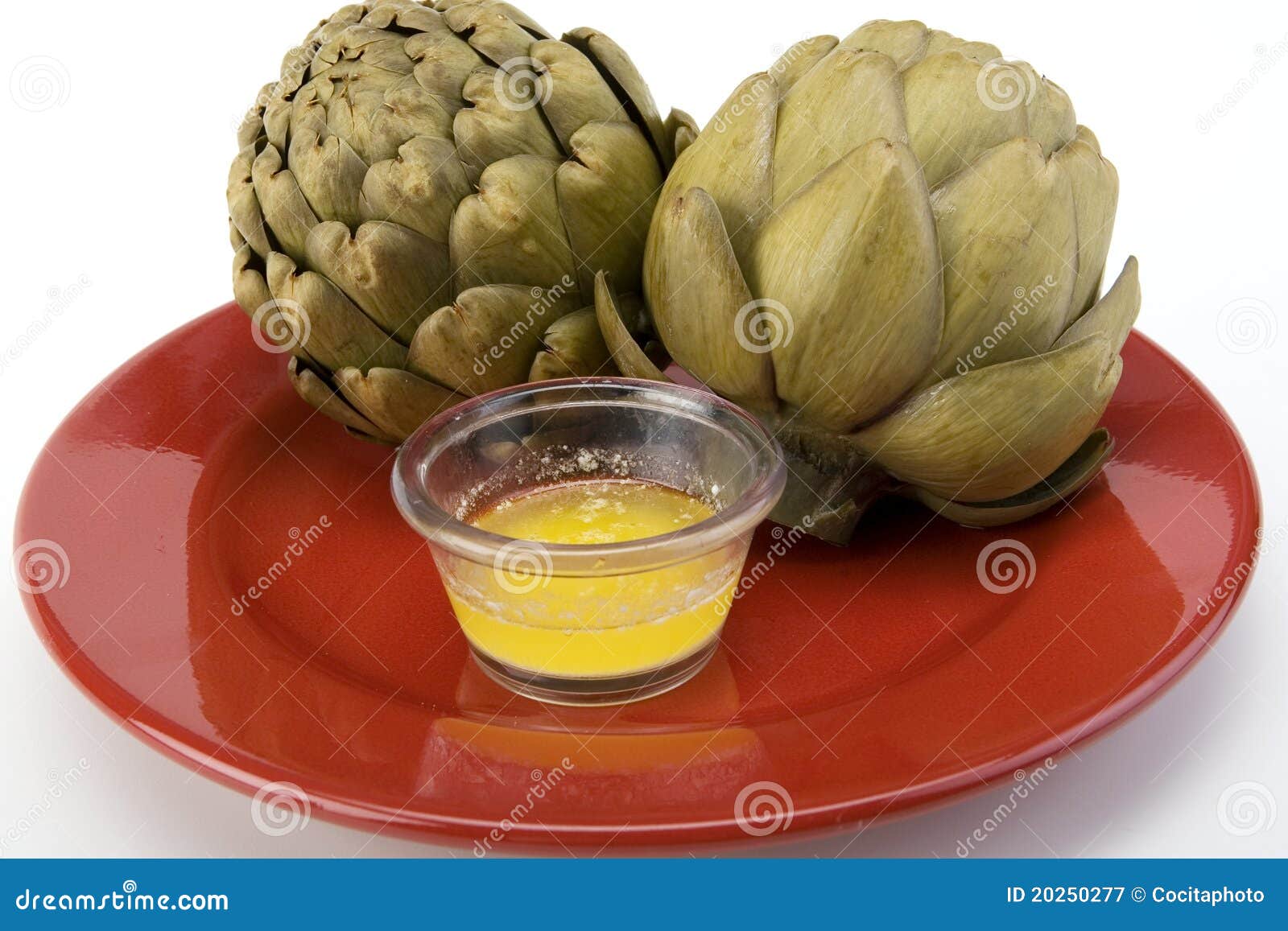 Steamed Artichokes with Melted Butter Stock Image Image of nutrition