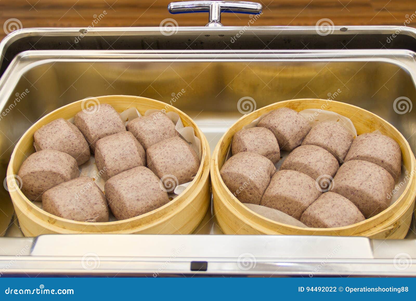 Steamed bun in steamer stock photo. Image of appetizer 94492022