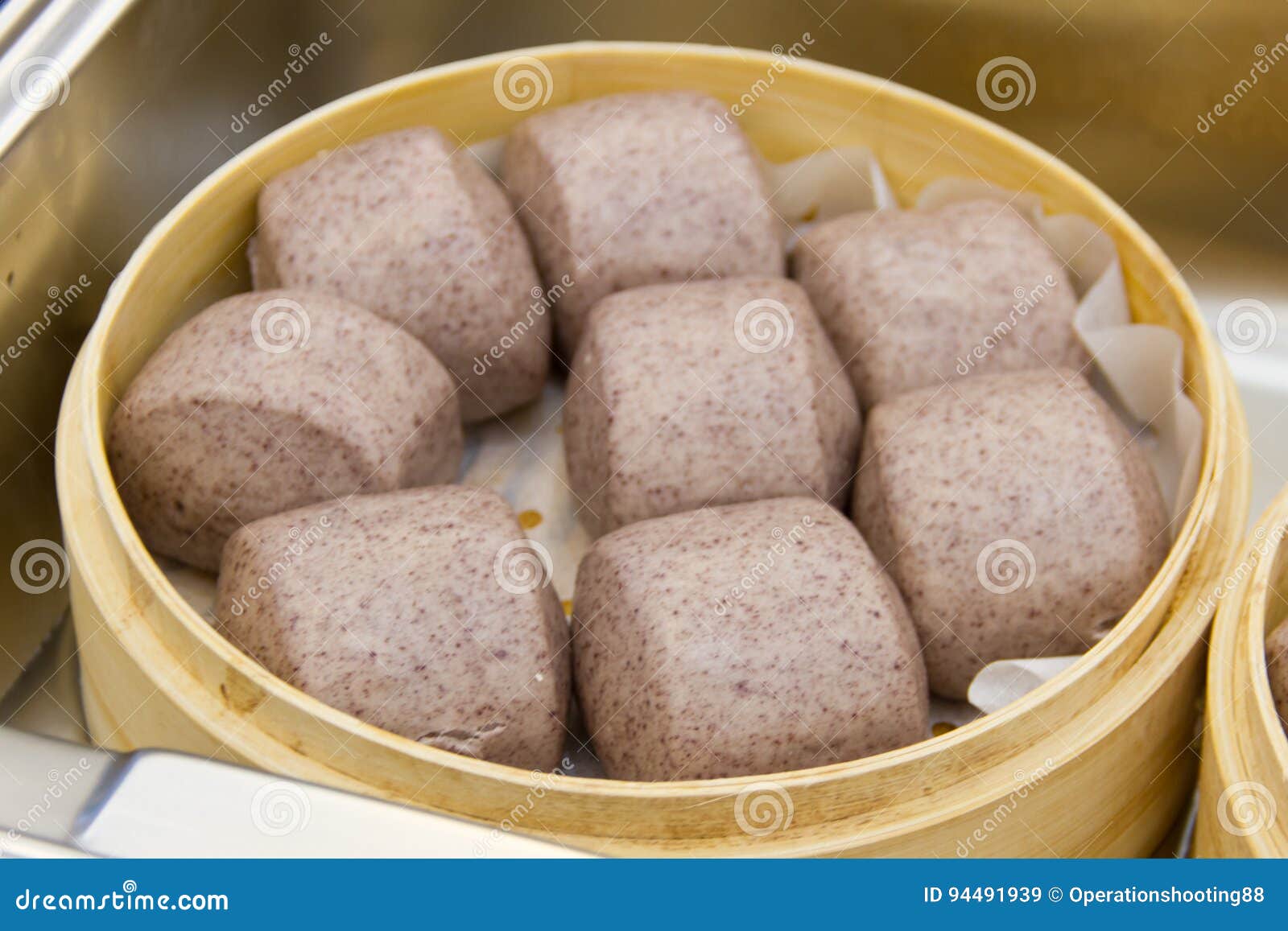 Steamed bun in steamer stock image. Image of buns, bread 94491939