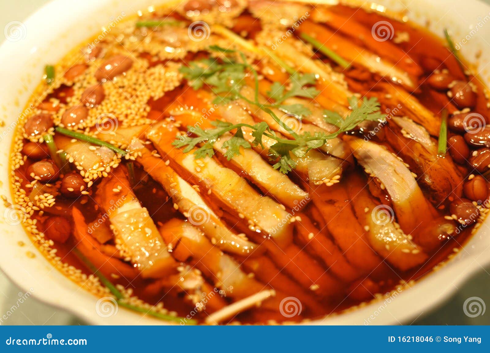 Steamed Chicken with Chili Sauce Stock Photo Image of chinese, cold
