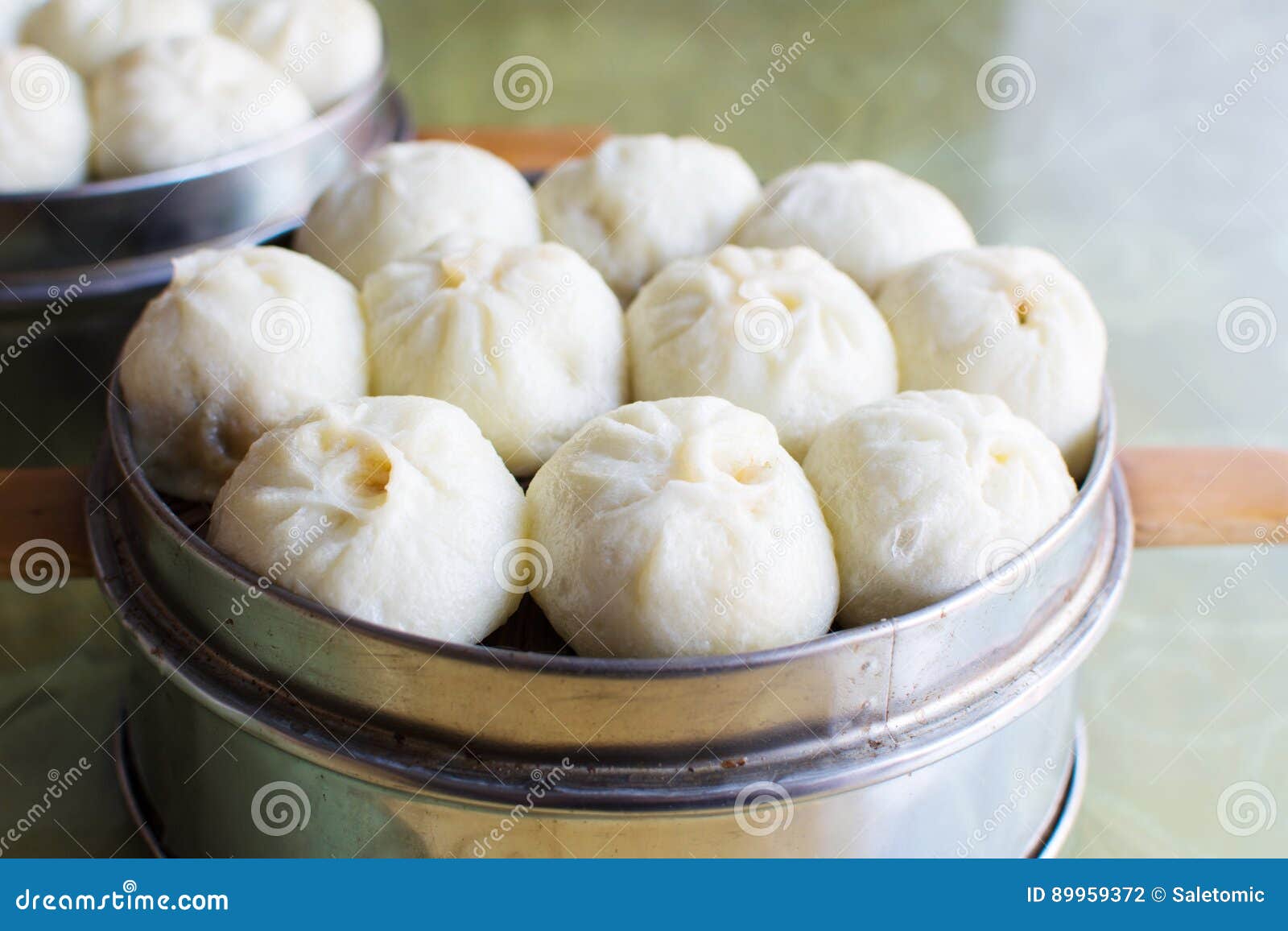Steamed Chinese Meat Buns Baozi Stock Photo Image of filled, basket