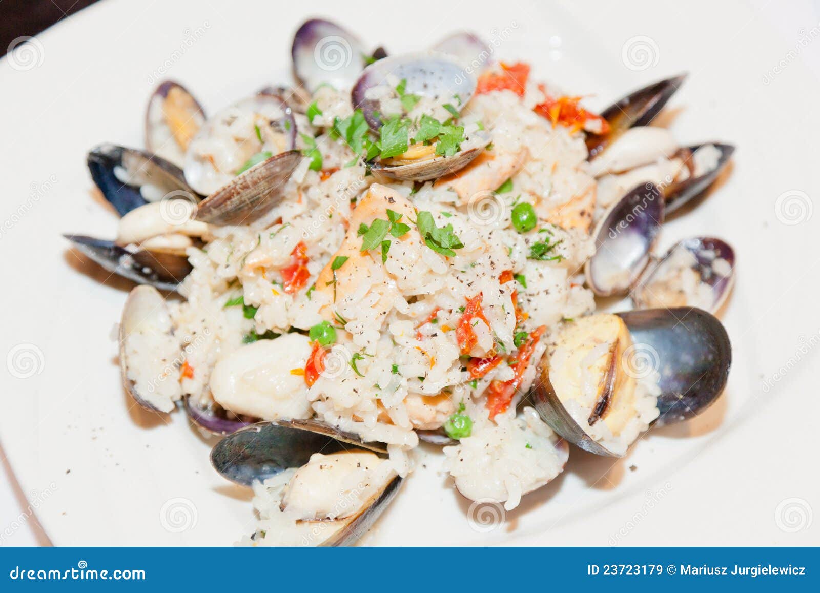 Steamed Clams with Pasta stock image. Image of macaroni 23723179