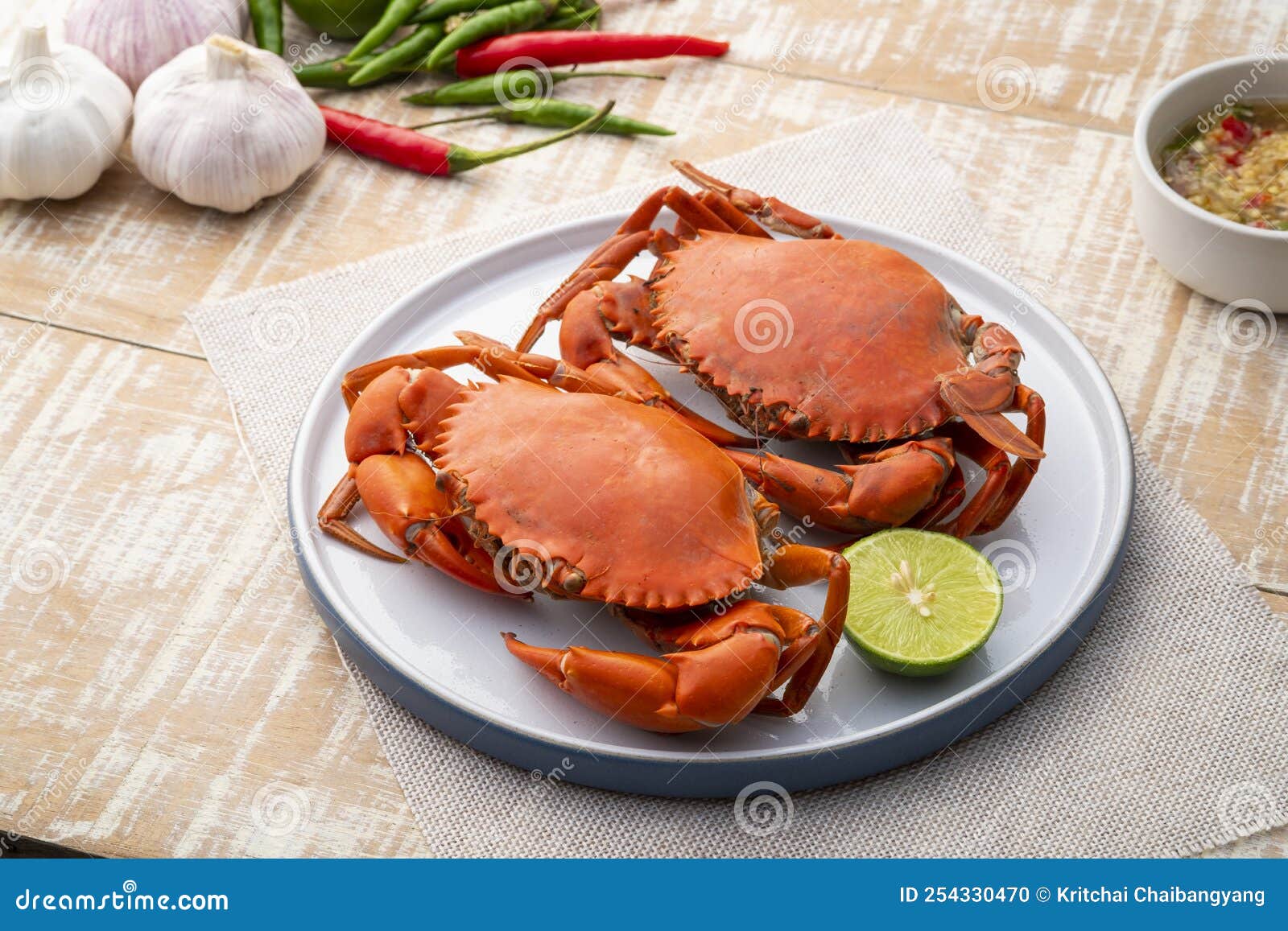 Steamed Crab,Boiled Serrated Mud Crab in a Plate Stock Photo Image of delicious, asia 254330470