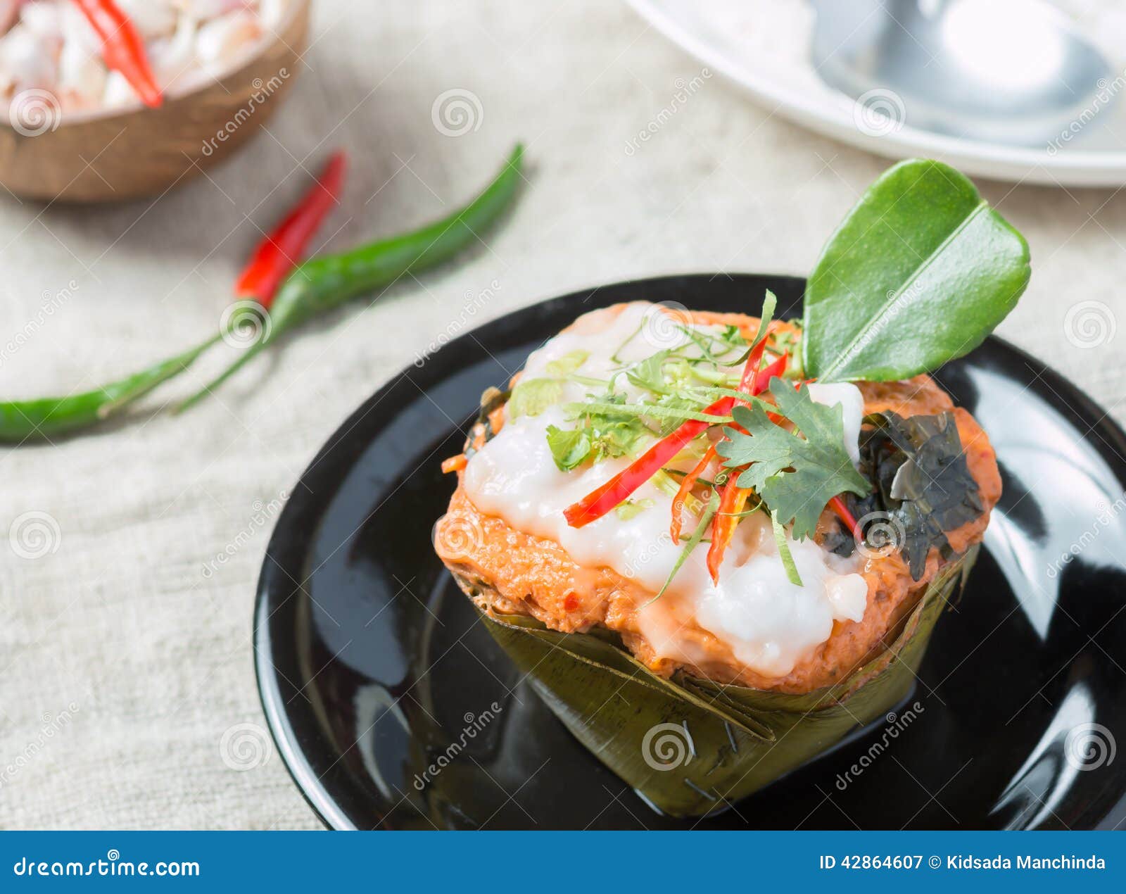 Steamed Fish with Curry Paste Stock Image Image of sauce, dinner