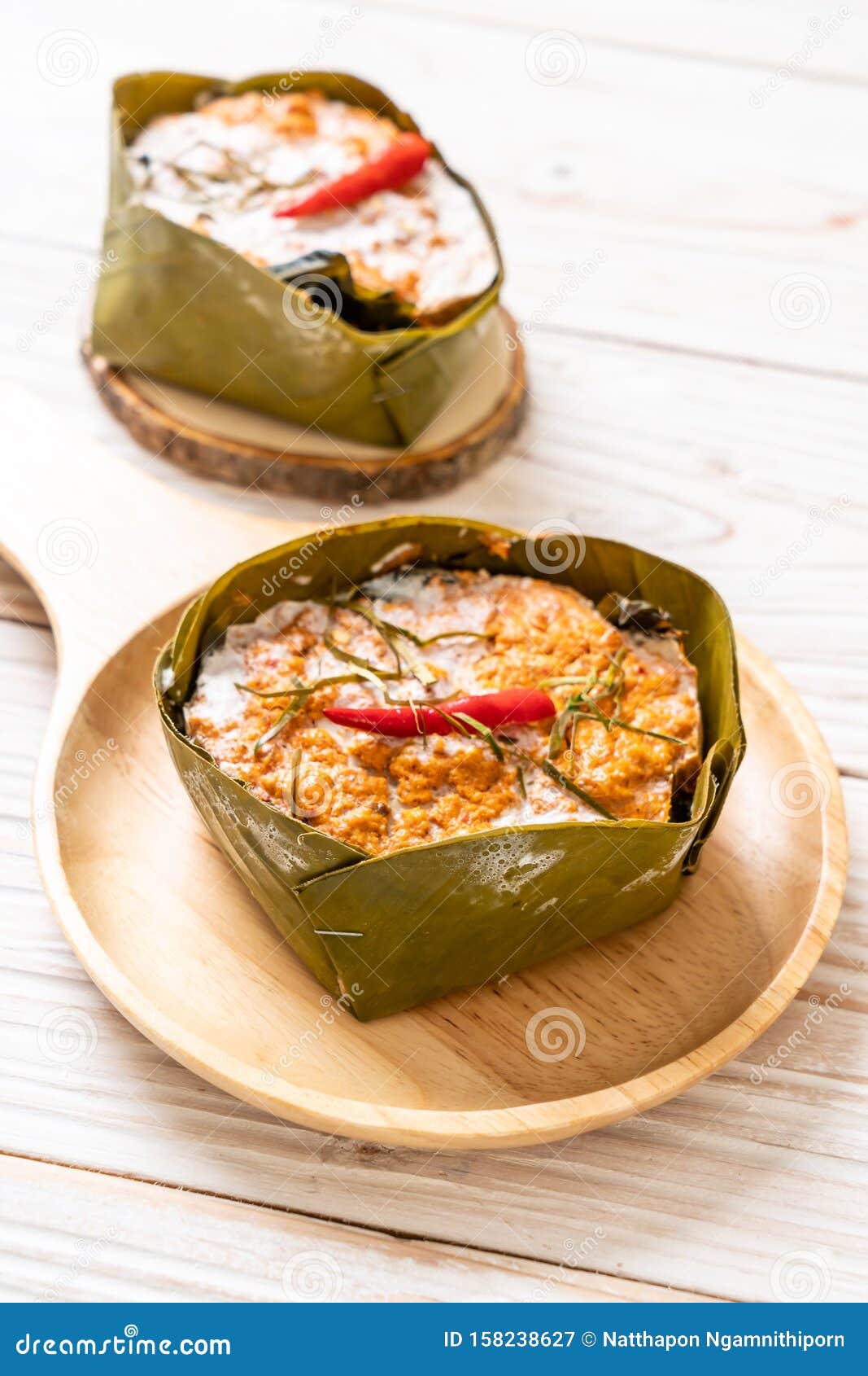 Steamed Fish with Curry Paste Stock Image Image of cuisine, asian