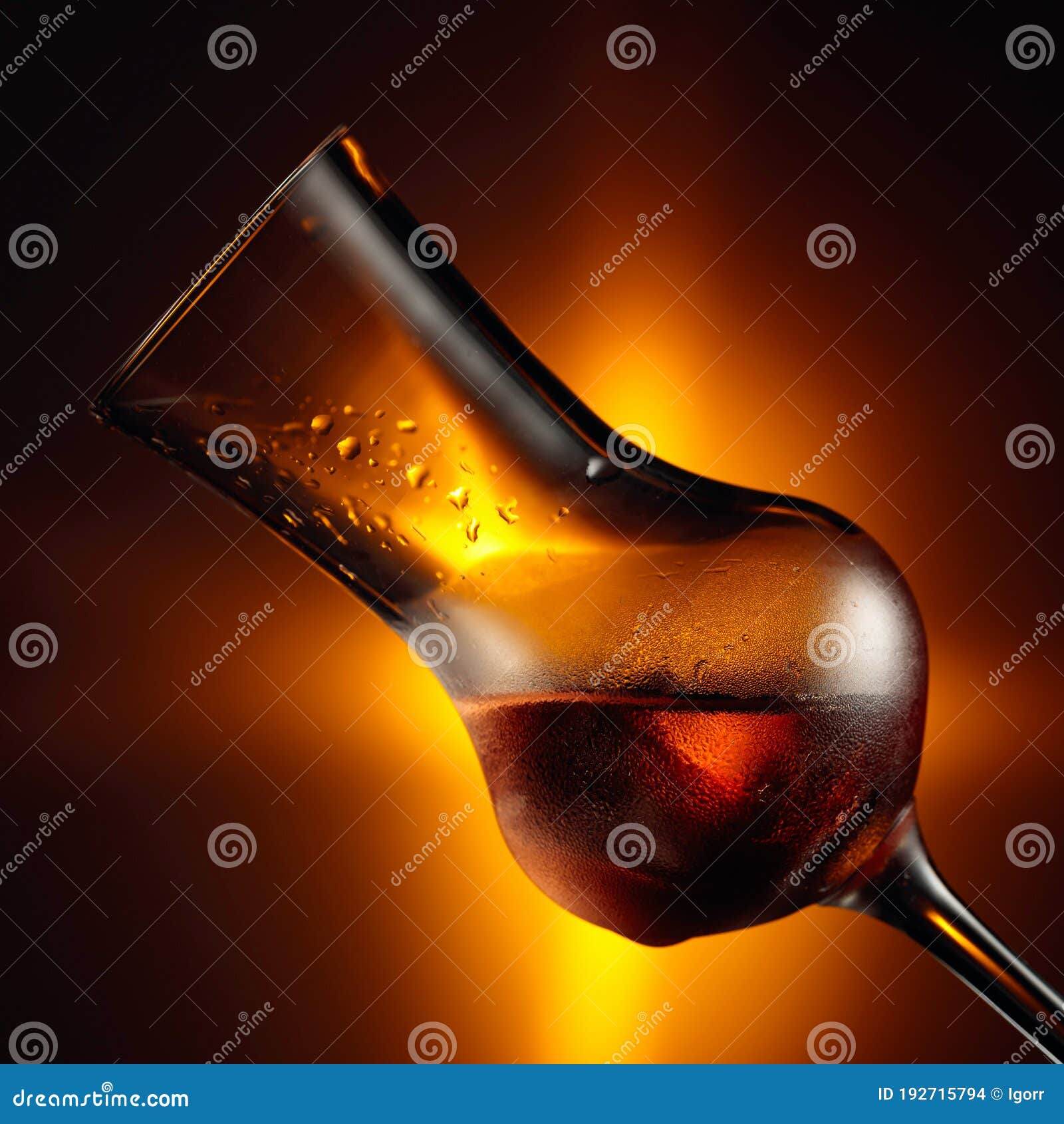 Steamed Glass with Strong Alcoholic Drink Stock Photo Image of