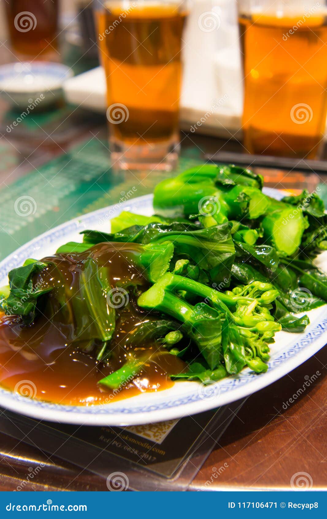 Steamed Kale with Oyster Sauce Stock Image Image of fresh, classic