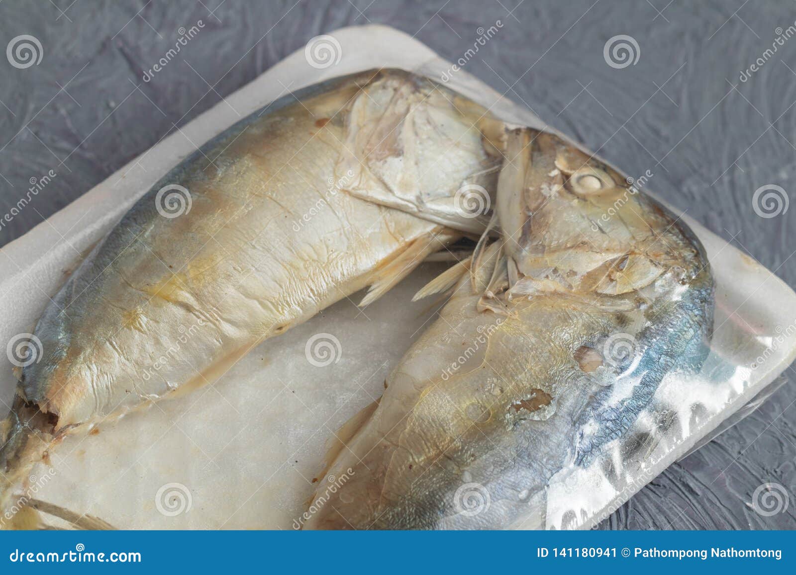 Steamed Mackerel on Wrap Plastic Stock Image Image of natural, healthy 141180941