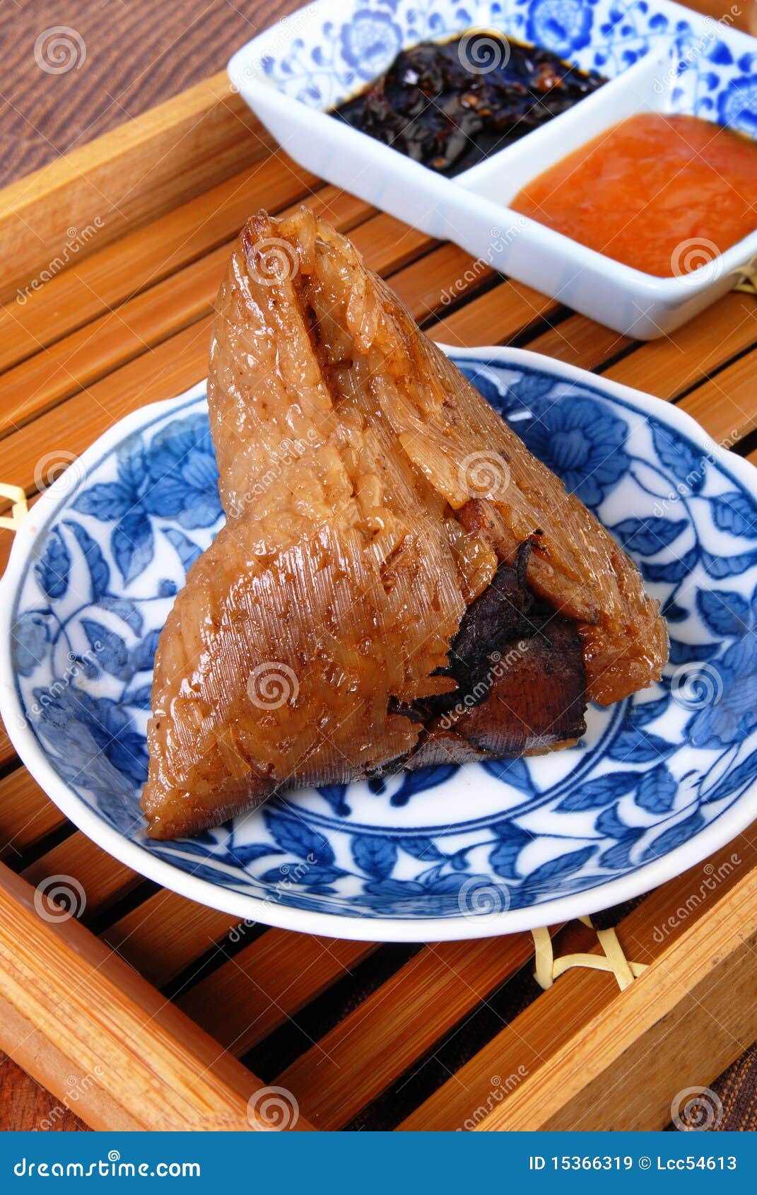 Steamed rice dumpling stock image. Image of chestnuts 15366319