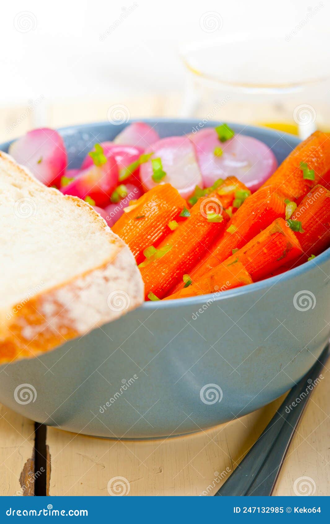 Steamed Root Vegetable on a Bowl Stock Image Image of bread, green