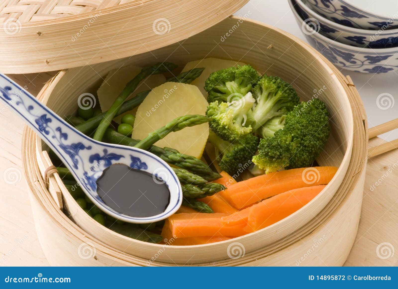 Steamed vegetables. stock photo. Image of chinese, organic 14895872