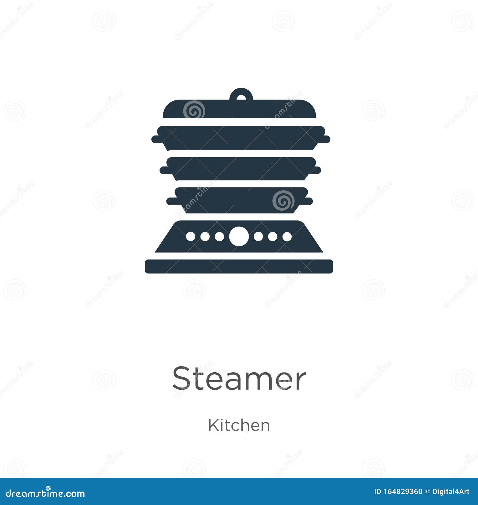 Steamer Icon Vector. Trendy Flat Steamer Icon from Kitchen Collection