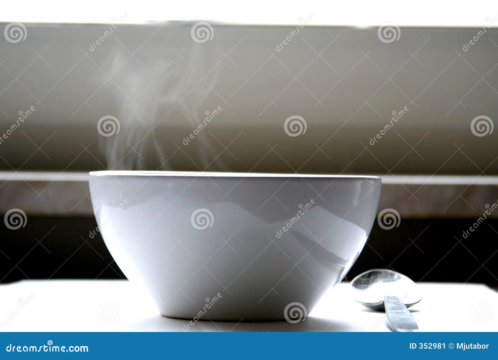 Steaming Bowl of Soup on Table Stock Image Image of warming, table
