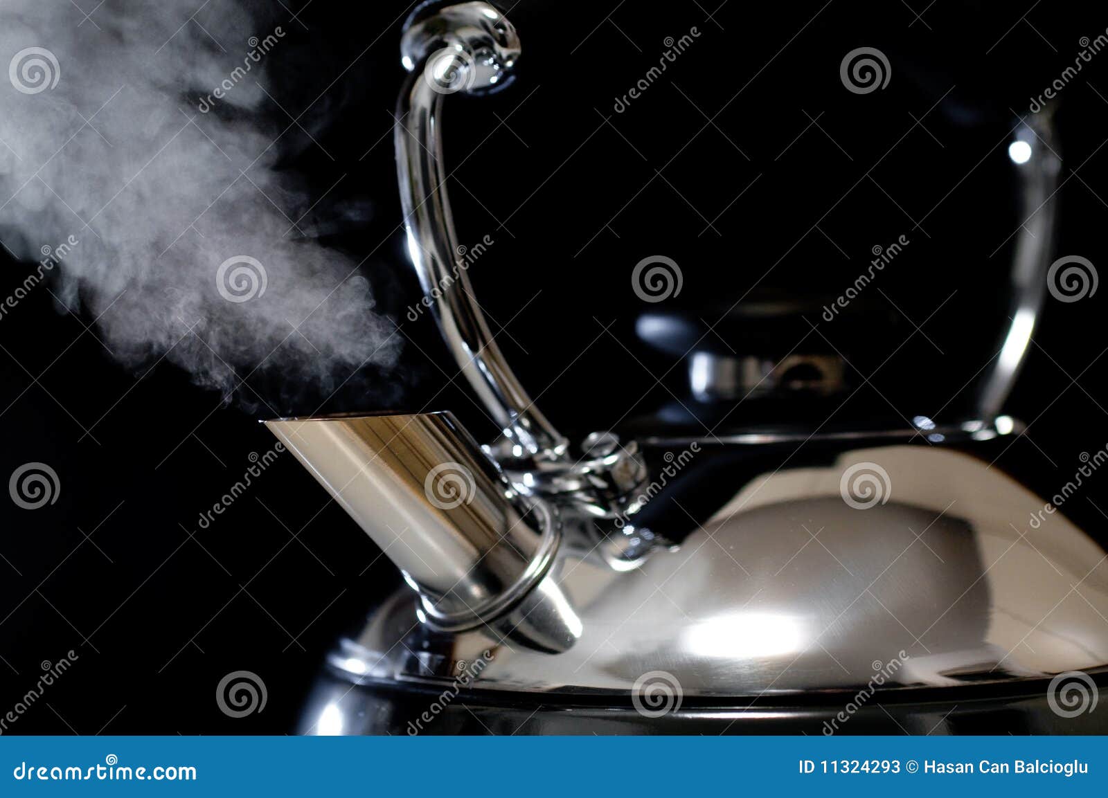Steaming tea kettle stock image. Image of steel, kitchen 11324293