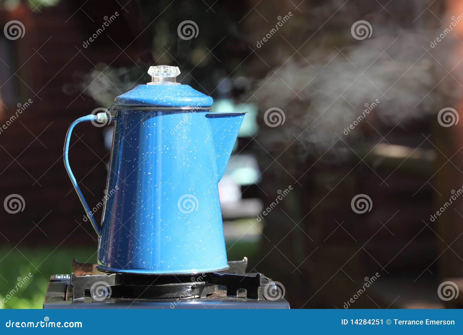 Steaming Vintage Coffee Pot Stock Image Image 14284251
