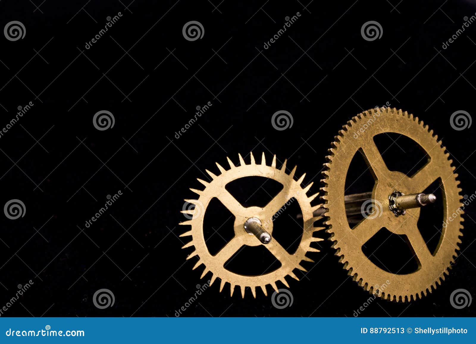 Steampunk Clock Cogs on Black Background Stock Image Image of circle