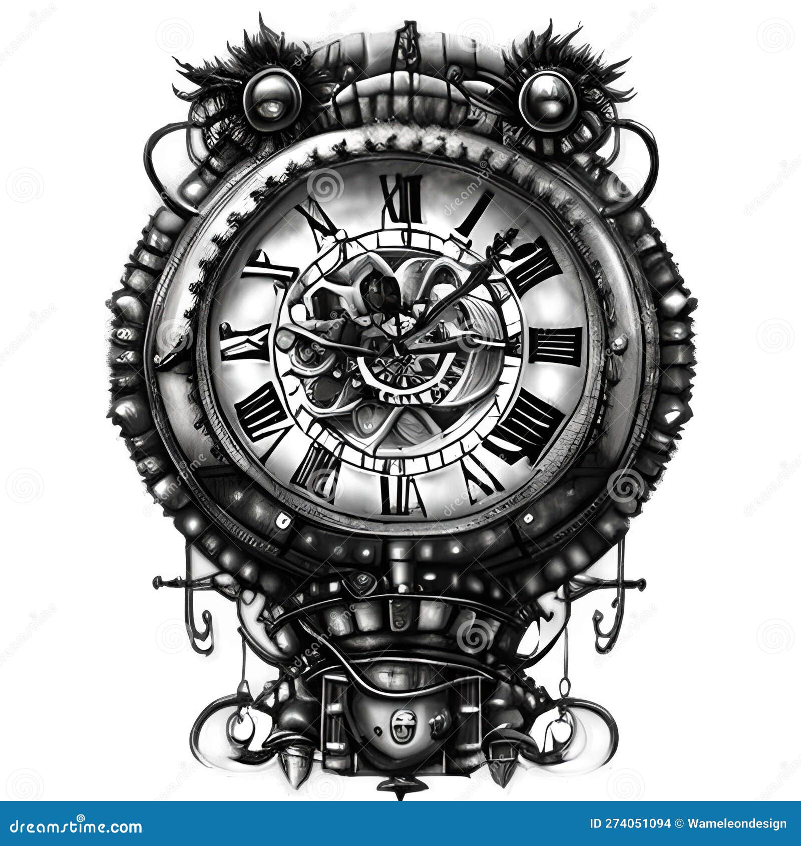 Steampunk Clockwork Universe. Generative AI Stock Illustration Illustration of digital