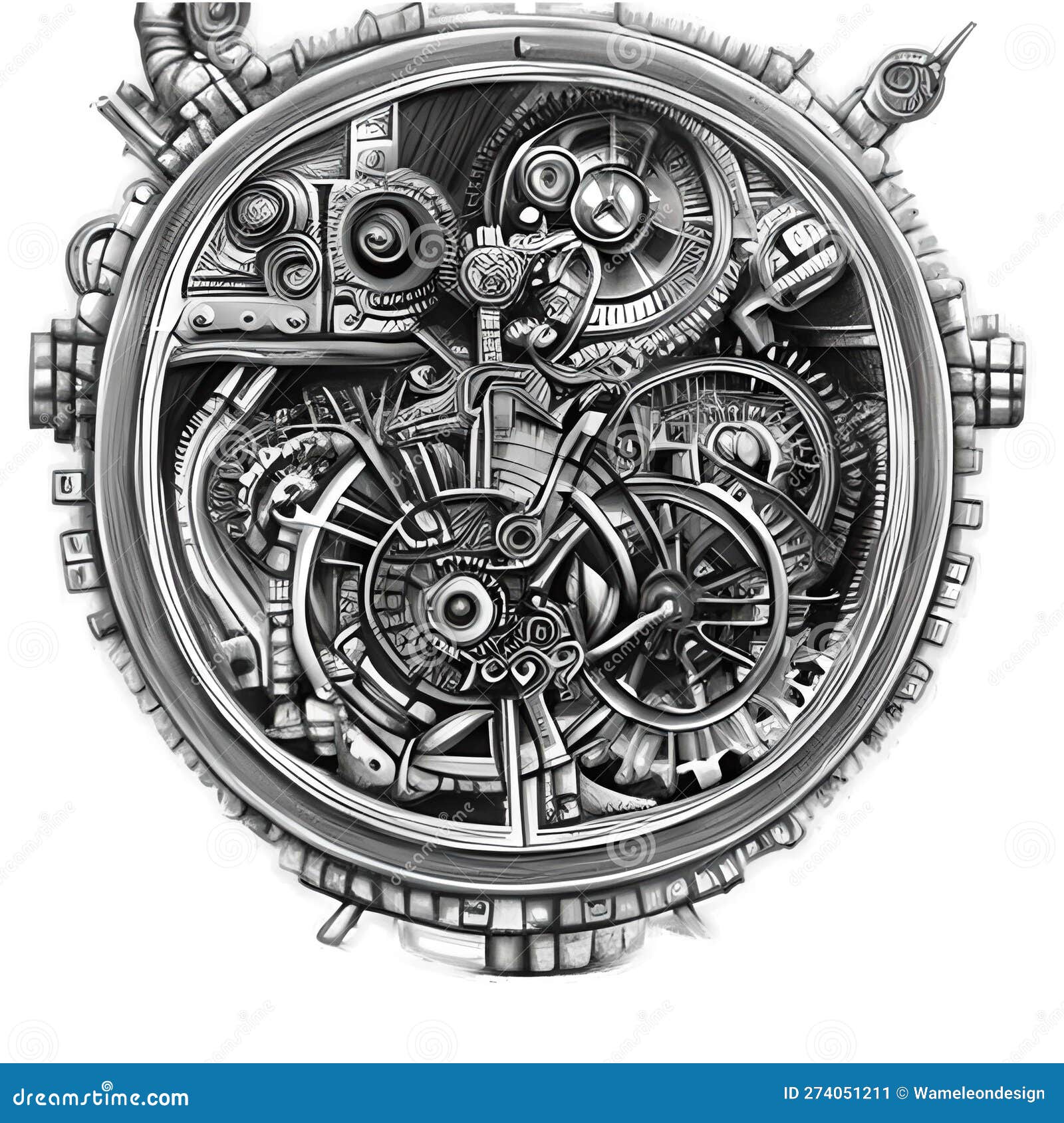 Steampunk Clockwork Universe. Generative AI Stock Image Image of