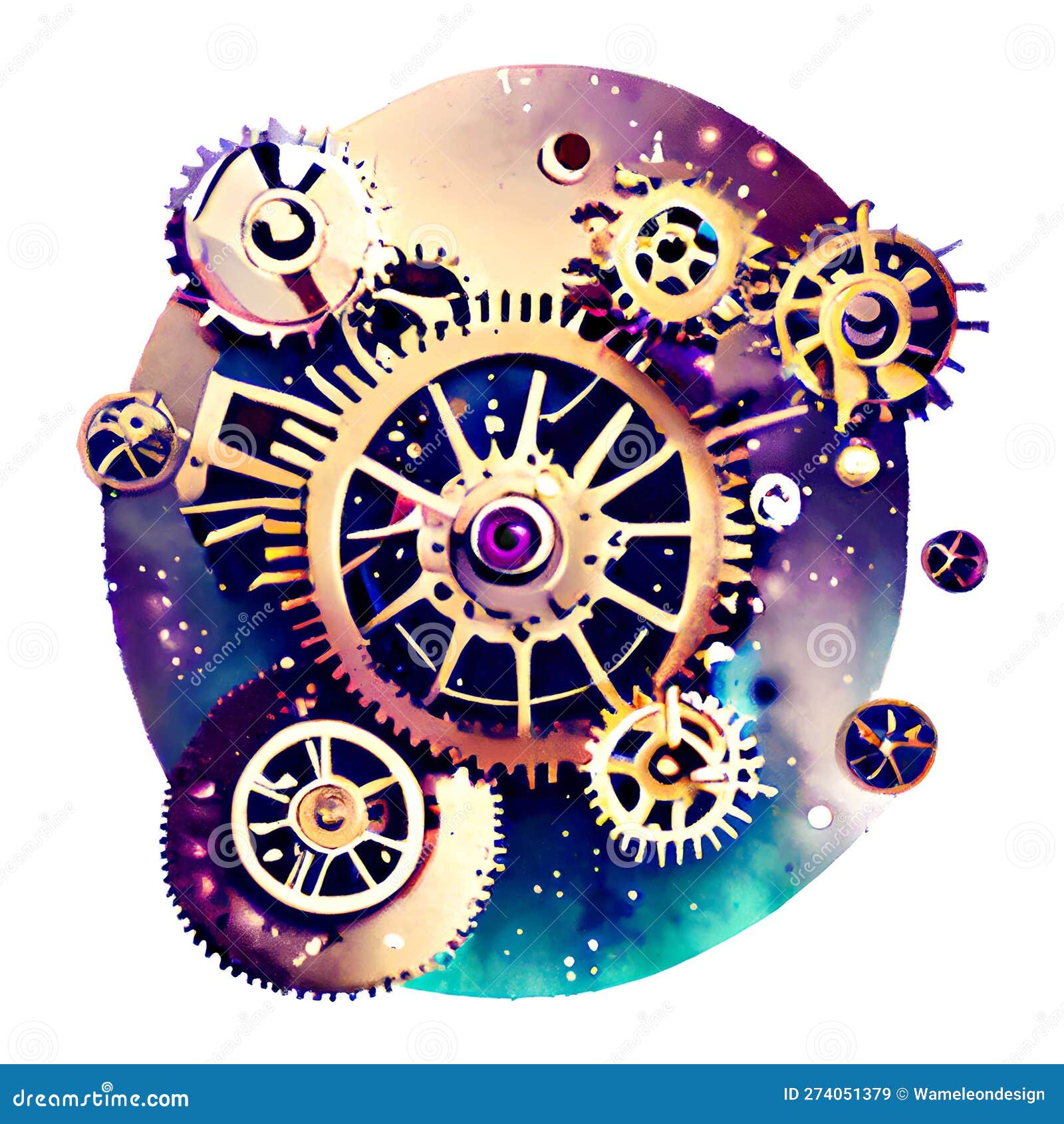 Steampunk Clockwork Universe. Generative AI Stock Image Image of sketch, digital 274051379