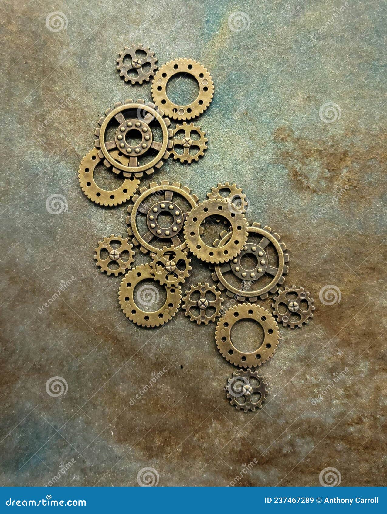 Steampunk Gears Wall Art Backround Stock Image Image of money, bead