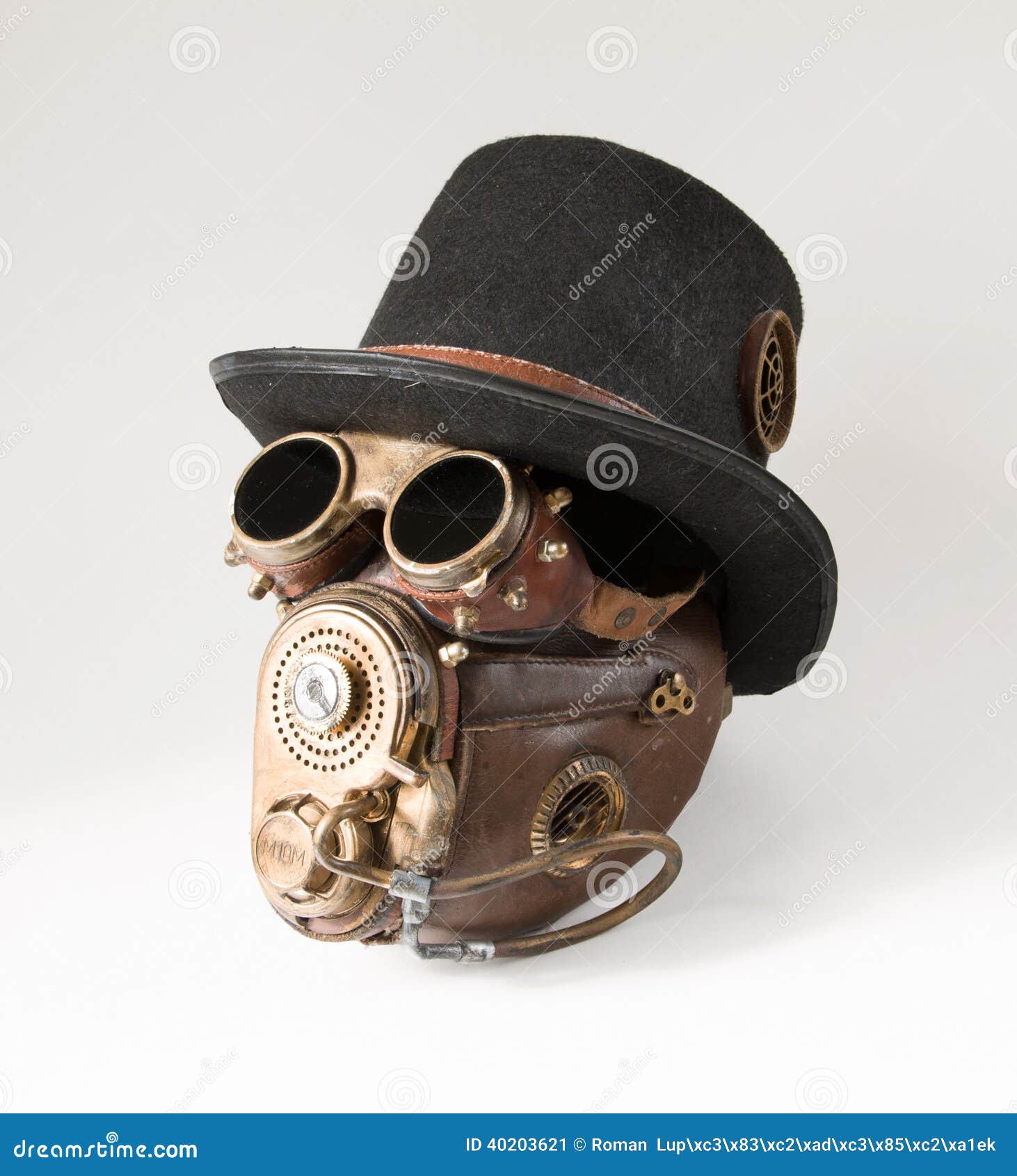 Steampunk Hat, Goggles and Mask Stock Image Image of silk, steampunk