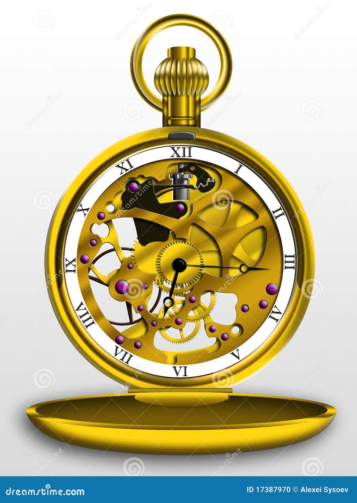 Steampunk pocket watch stock illustration. Illustration of jewelry