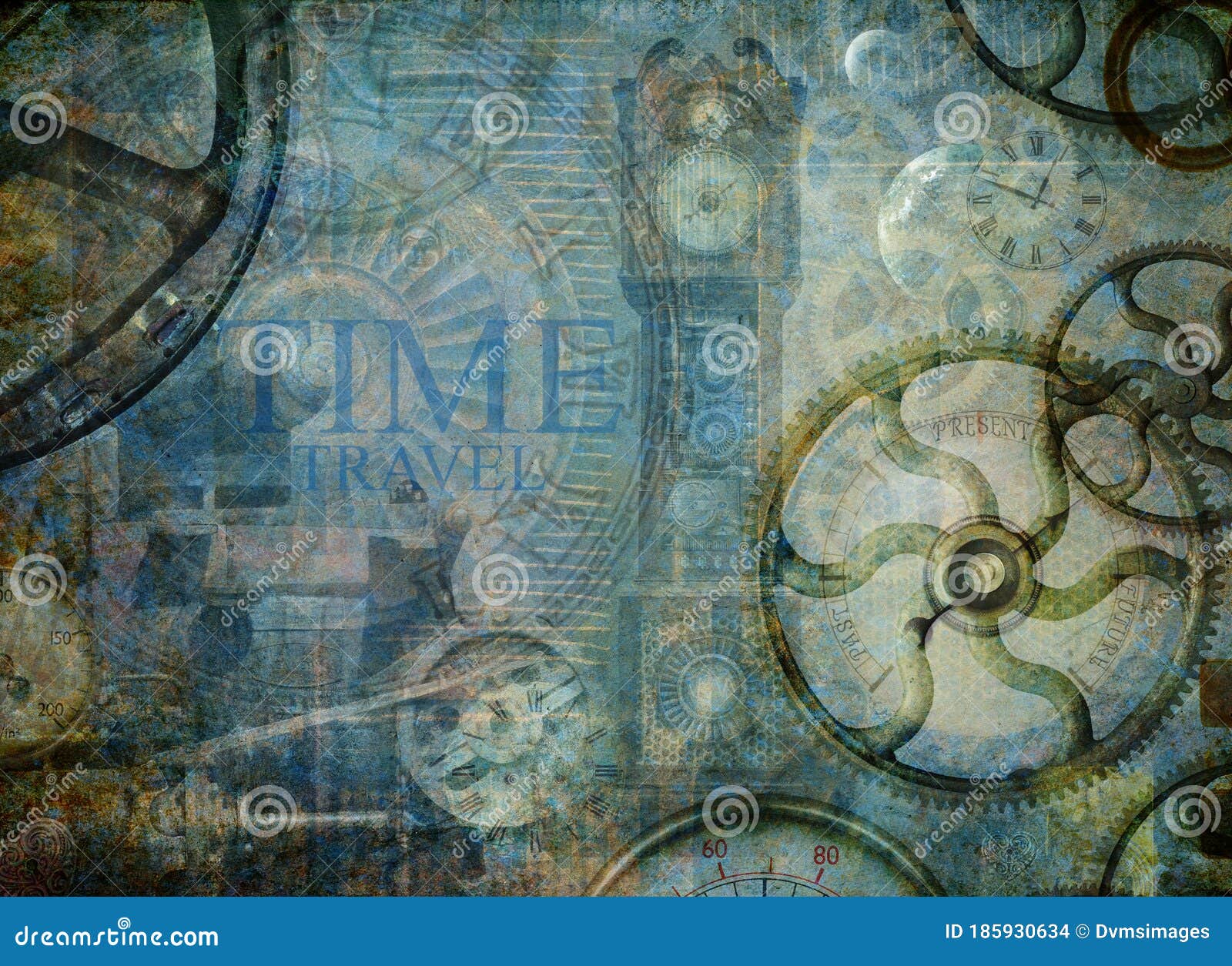 steampunk abstract time travel montage