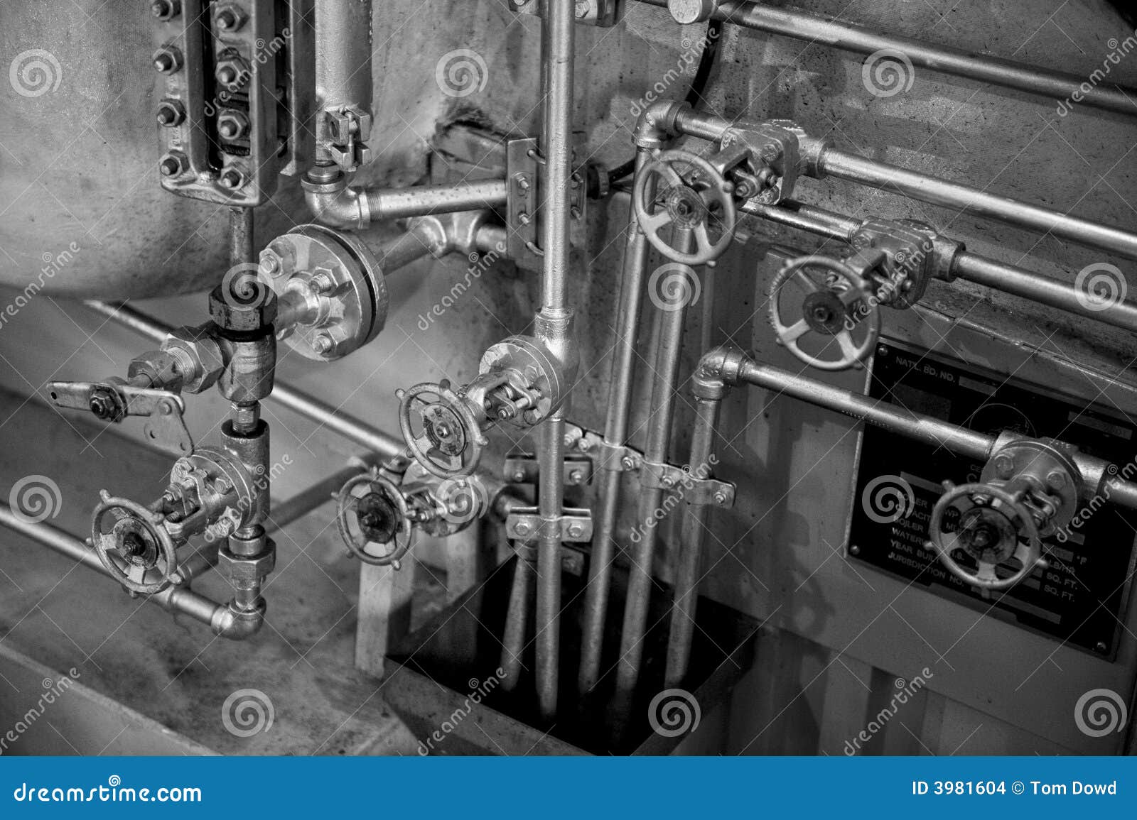 steamship boiler and valves