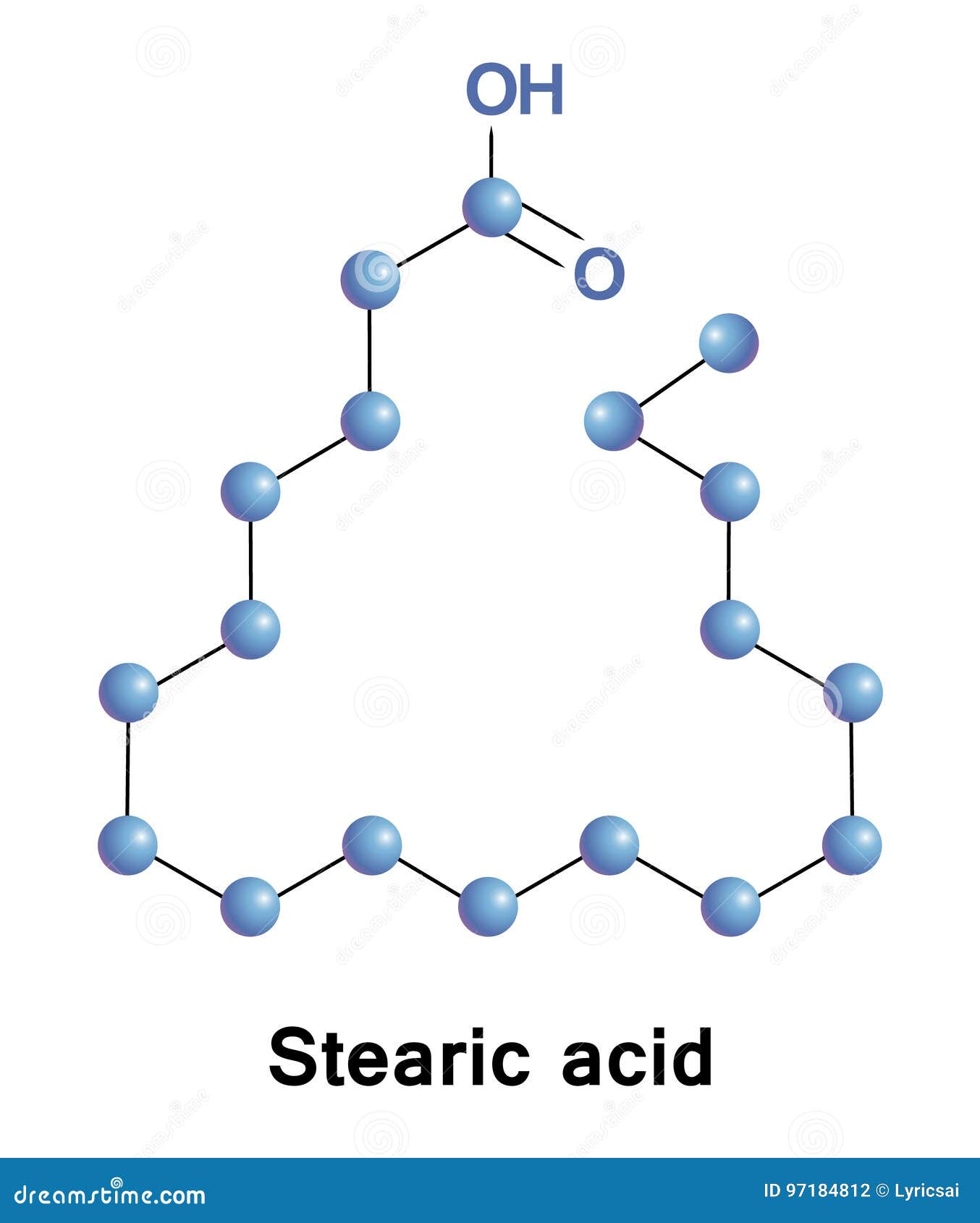 Stearic Acid Molecule - Stock Image - F017/5090 - Science Photo Library